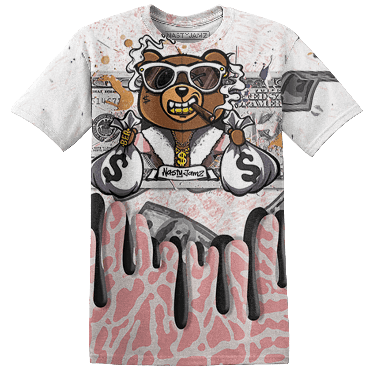Red Stardust 3s T Shirt Match BER Dollar 3D All-Over Print - NastyJamz