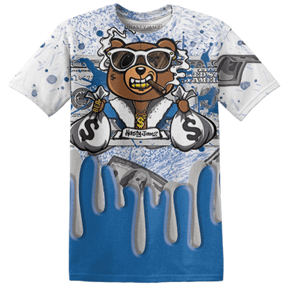 Industrial Blue 4s T Shirt Match BER Dollar 3D All-Over Print - NastyJamz