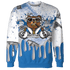 Industrial Blue 4s Sweatshirt Match BER Dollar 3D All-Over Print - NastyJamz