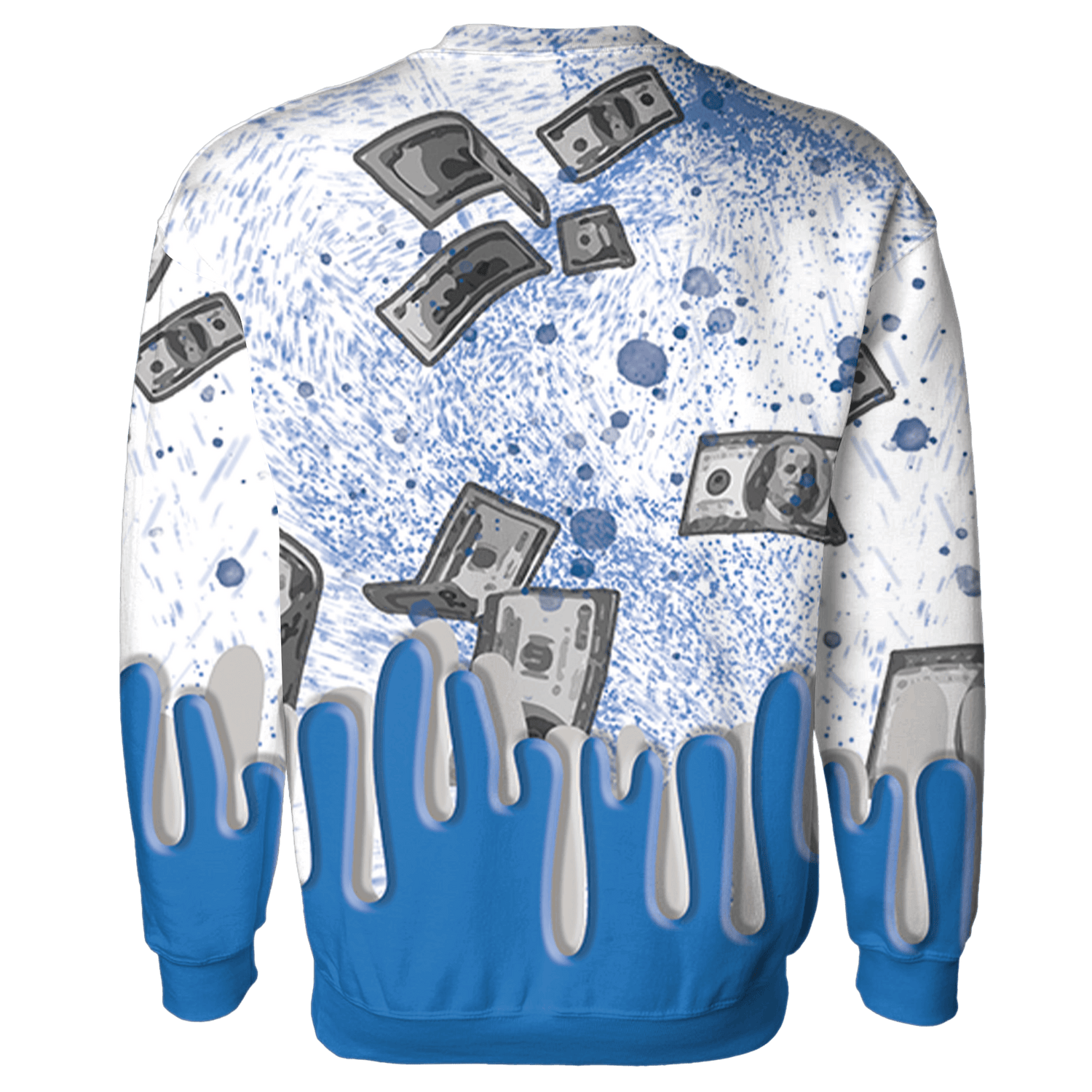 Industrial Blue 4s Sweatshirt Match BER Dollar 3D All-Over Print - NastyJamz