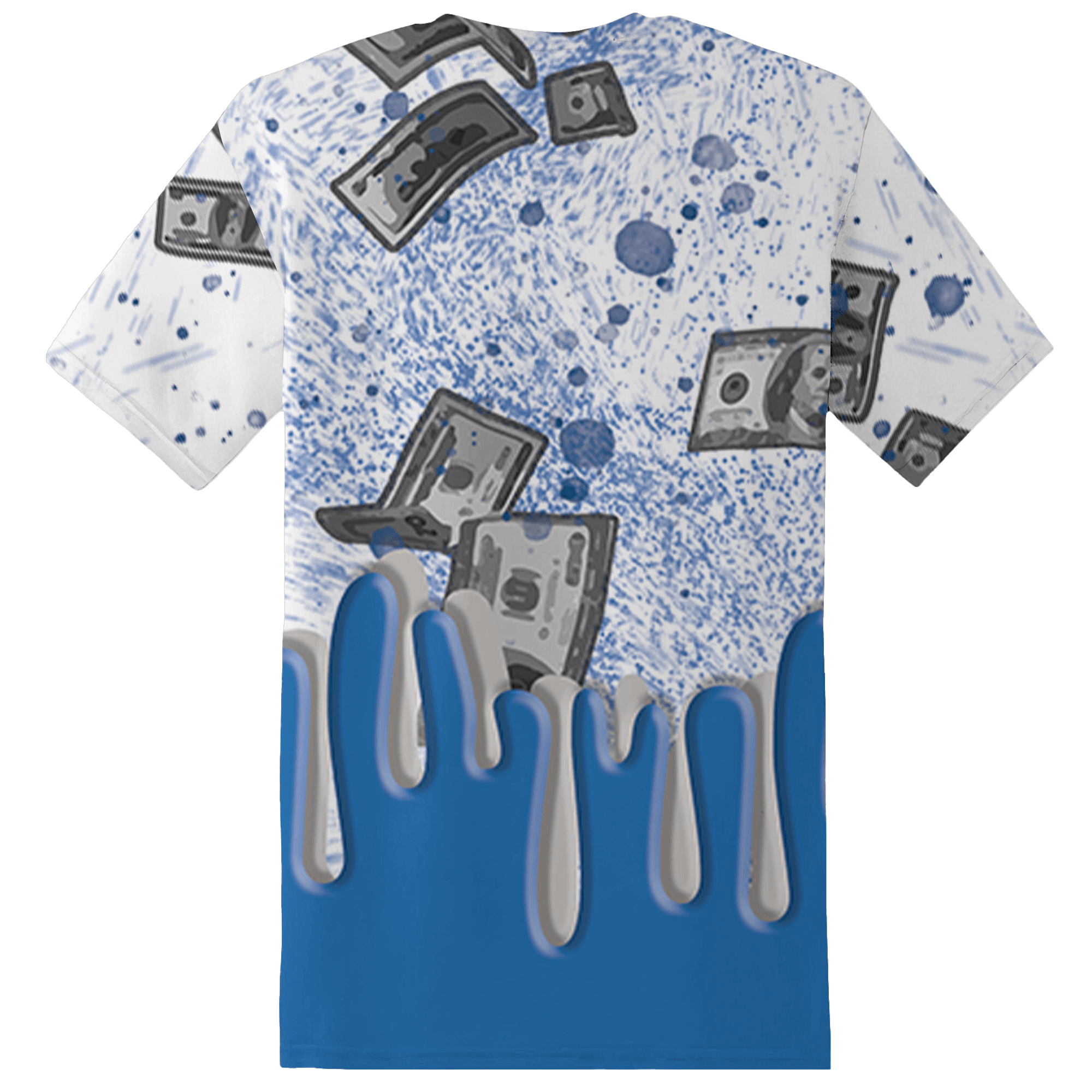 Industrial Blue 4s T Shirt Match BER Dollar 3D All-Over Print - NastyJamz