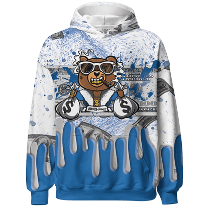 Industrial Blue 4s Hoodie Match BER Dollar 3D All-Over Print - NastyJamz