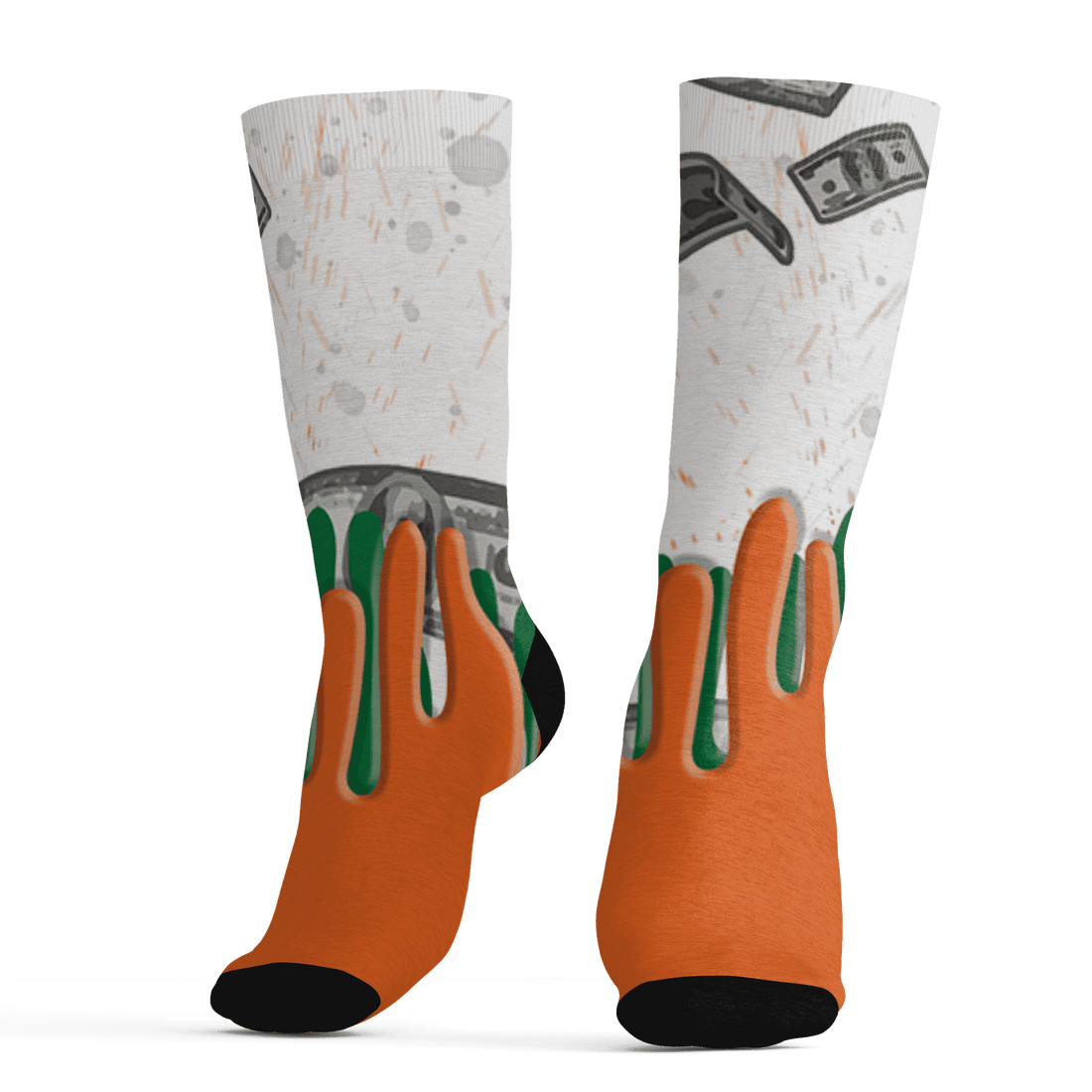 AJ 5 MAM Hurricanes Socks Match BER Dollar 3D All-Over Print - NastyJamz