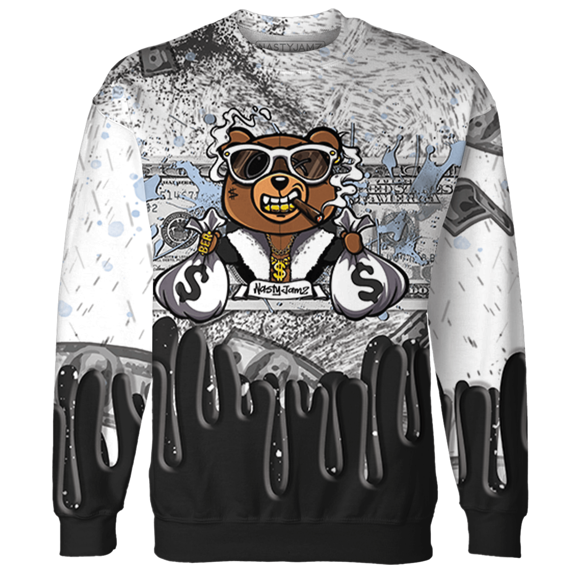 Reverse Oreo 6s Sweatshirt Match BER Dollar 3D All-Over Print - NastyJamz