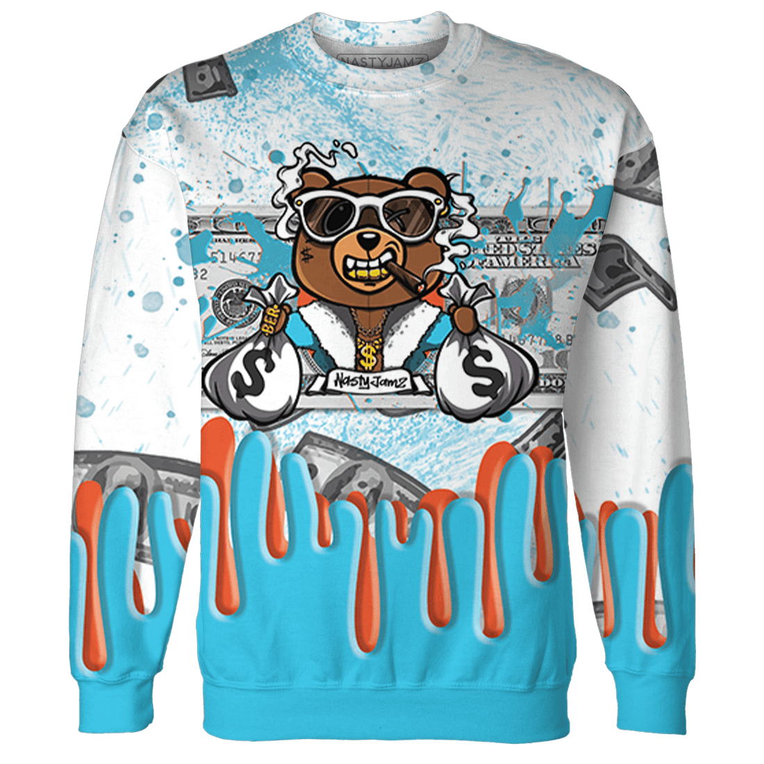 Dunk Low Dolphins Sweatshirt Match BER Dollar 3D All-Over Print - NastyJamz