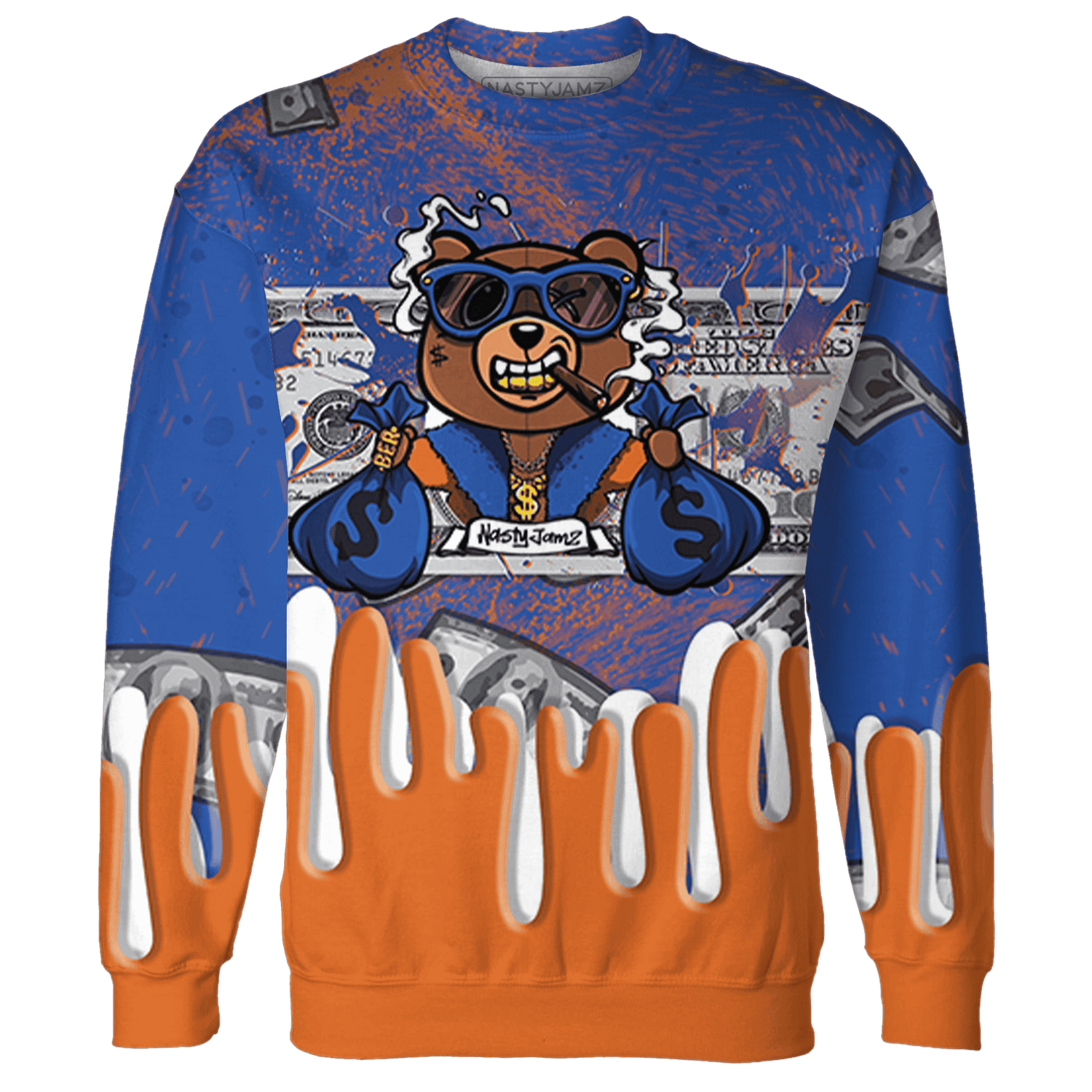 Dunk Low Knicks Sweatshirt Match BER Dollar 3D All-Over Print - NastyJamz