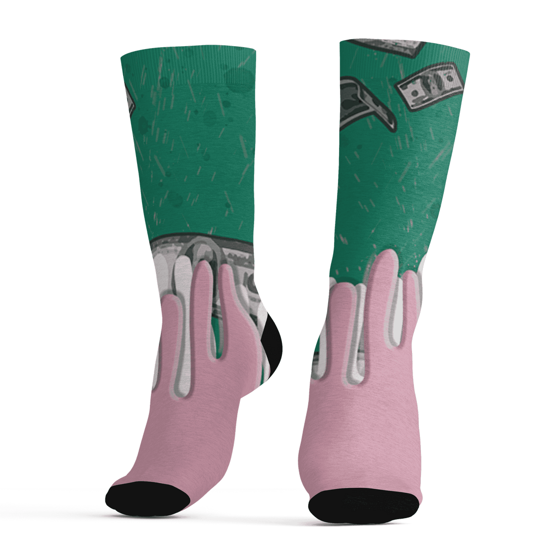 Dunk-Pink-Malachite-Medium-Soft-Low-Sail-Socks-Match-BER-Dollar-3D