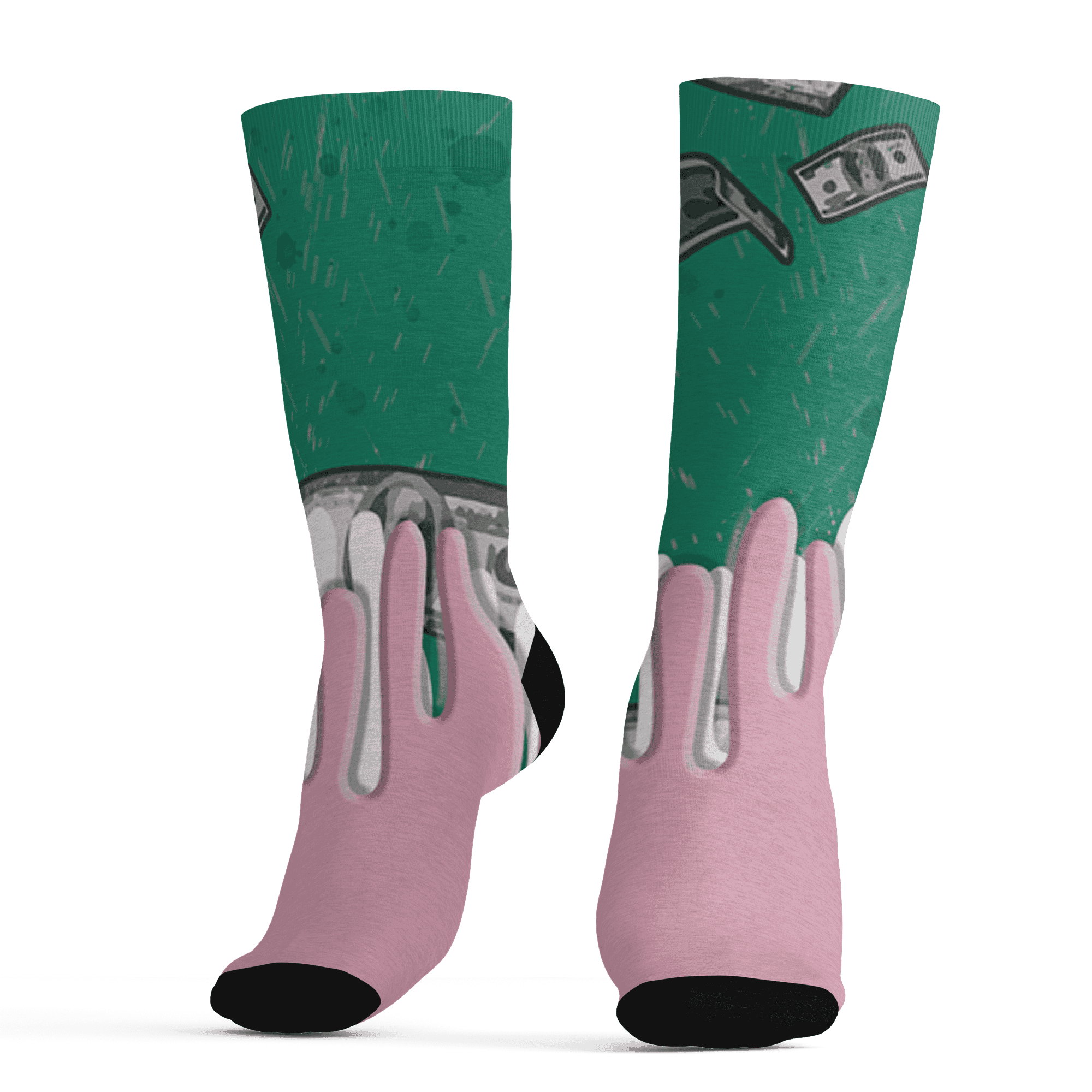 Dunk-Pink-Malachite-Medium-Soft-Low-Sail-Socks-Match-BER-Dollar-3D