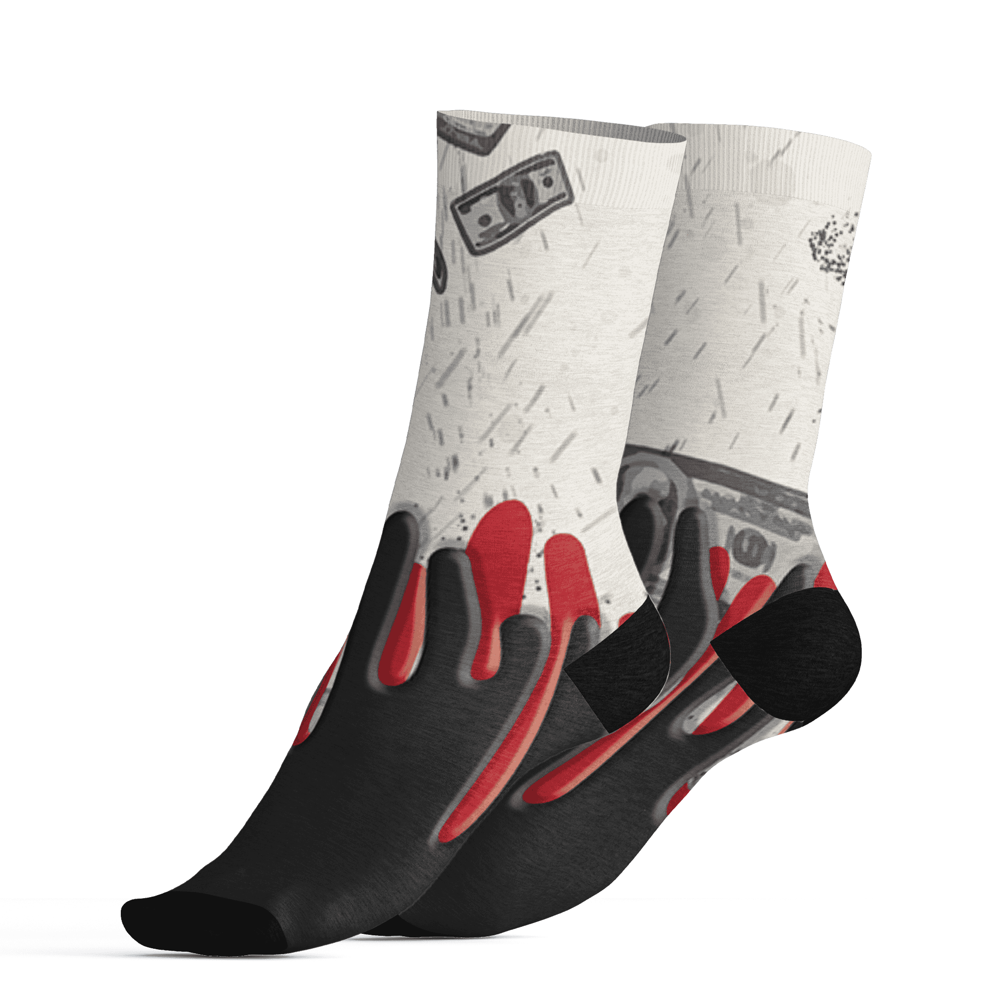 JD Jumman Jack Red Socks Match BER Dollar 3D All-Over Print - NastyJamz