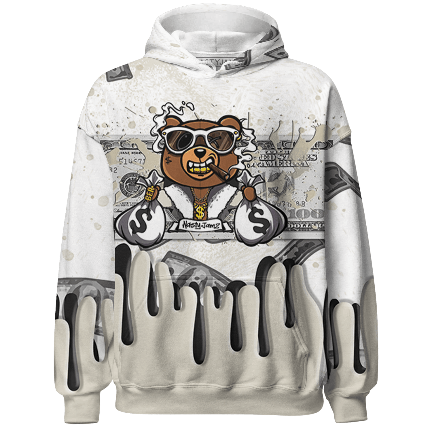 Gratitude 11s Hoodie Match BER Dollar 3D All-Over Print - NastyJamz