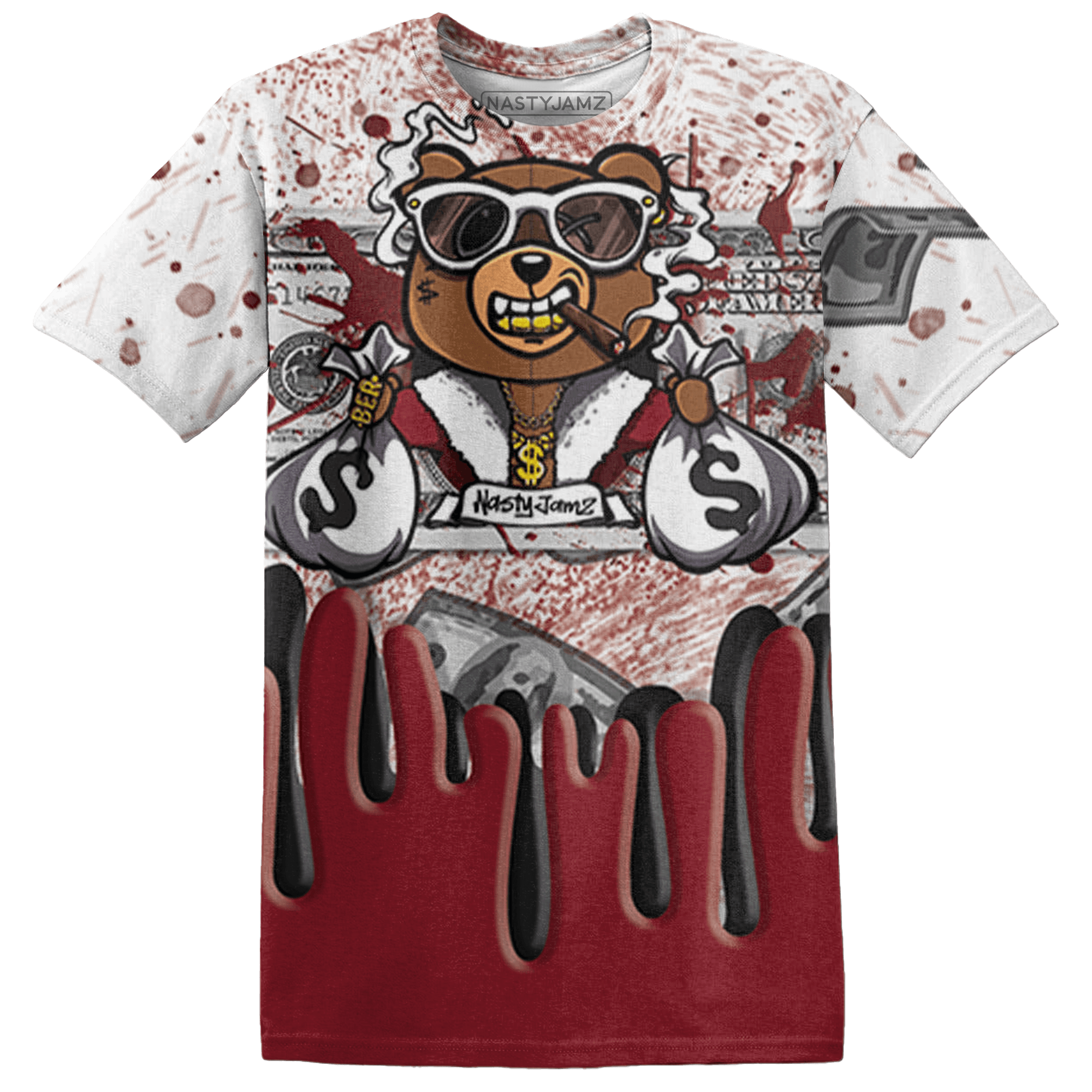 Cherry 12s T Shirt Match BER Dollar 3D All-Over Print - NastyJamz