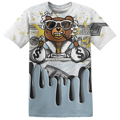 Blue Grey 13s T Shirt Match BER Dollar 3D All-Over Print - NastyJamz