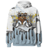 Blue Grey 13s Hoodie Match BER Dollar 3D All-Over Print - NastyJamz