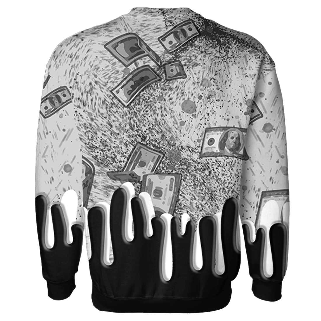 Retro High OG Black White 1s Sweatshirt Match BER Dollar 3D All-Over Print - NastyJamz