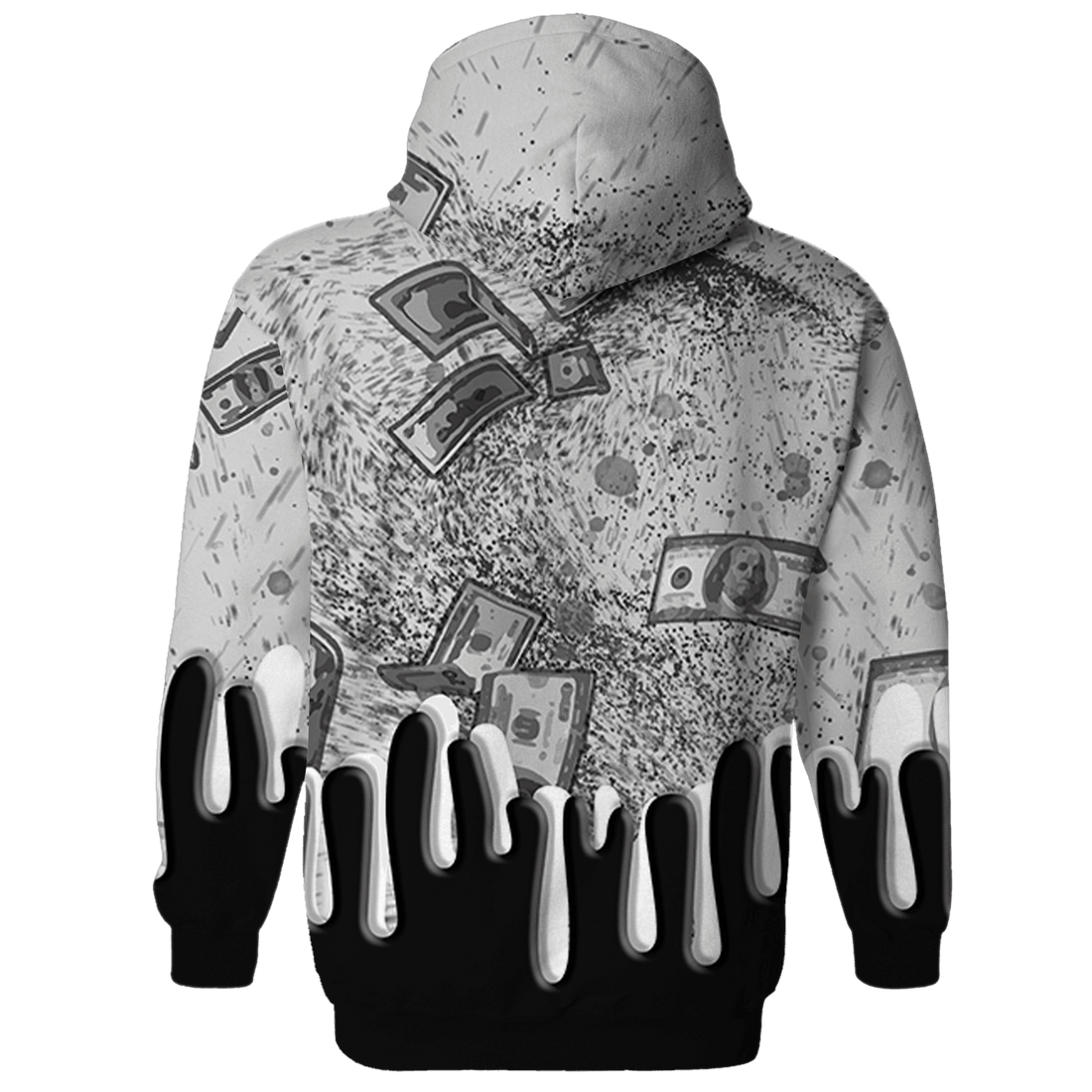 Retro High OG Black White 1s Hoodie Match BER Dollar 3D All-Over Print - NastyJamz