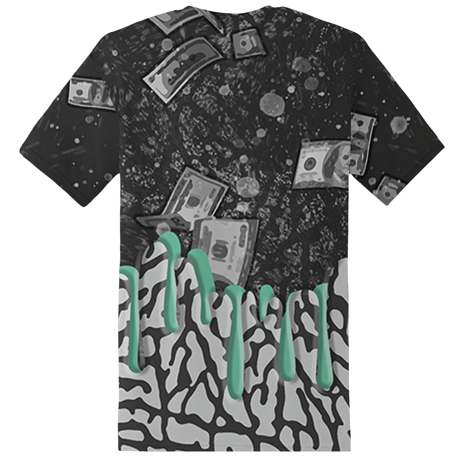 Green Glow 3s T Shirt Match BER Dollar 3D All-Over Print - NastyJamz