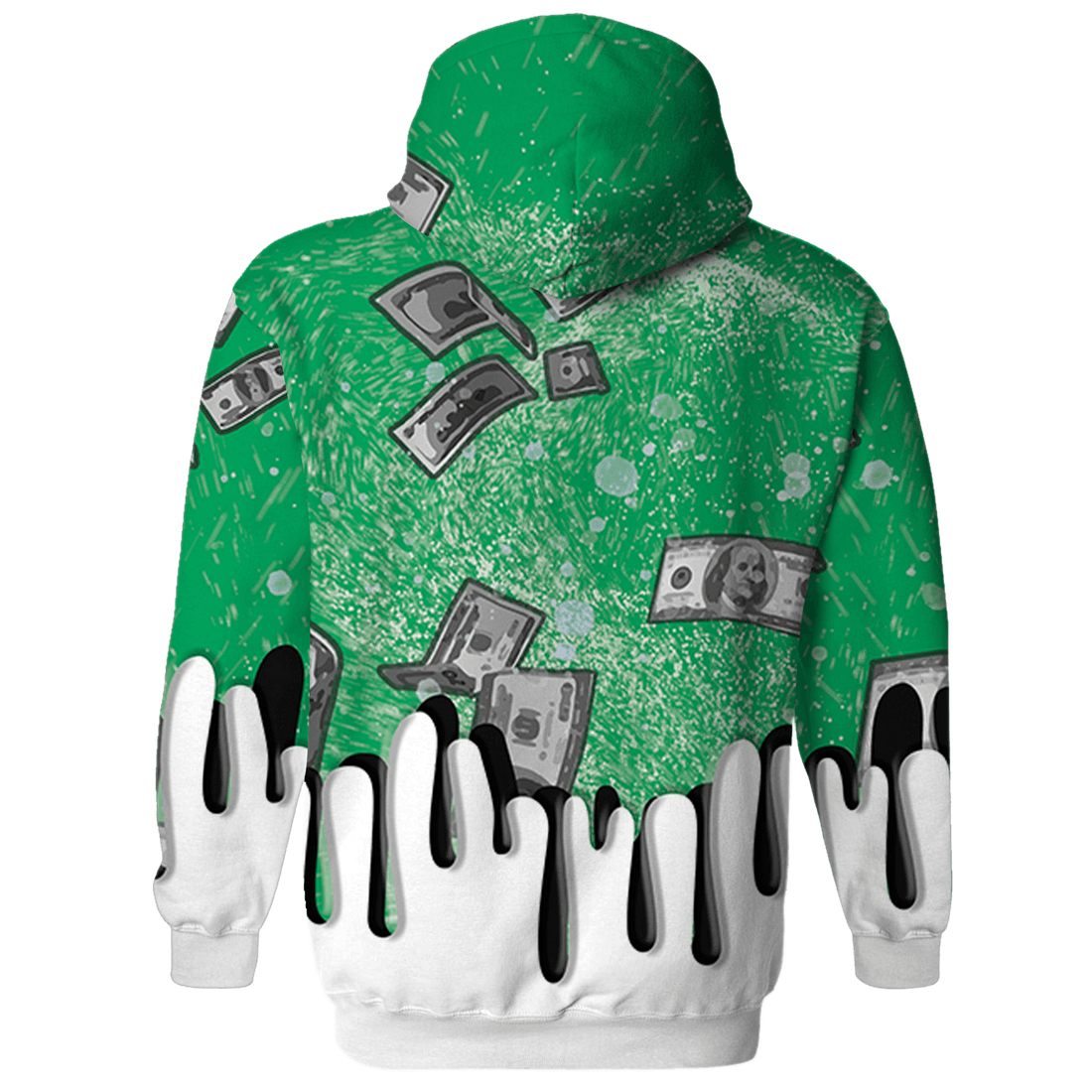 Lucky Green 5s Hoodie Match BER Dollar 3D All-Over Print - NastyJamz