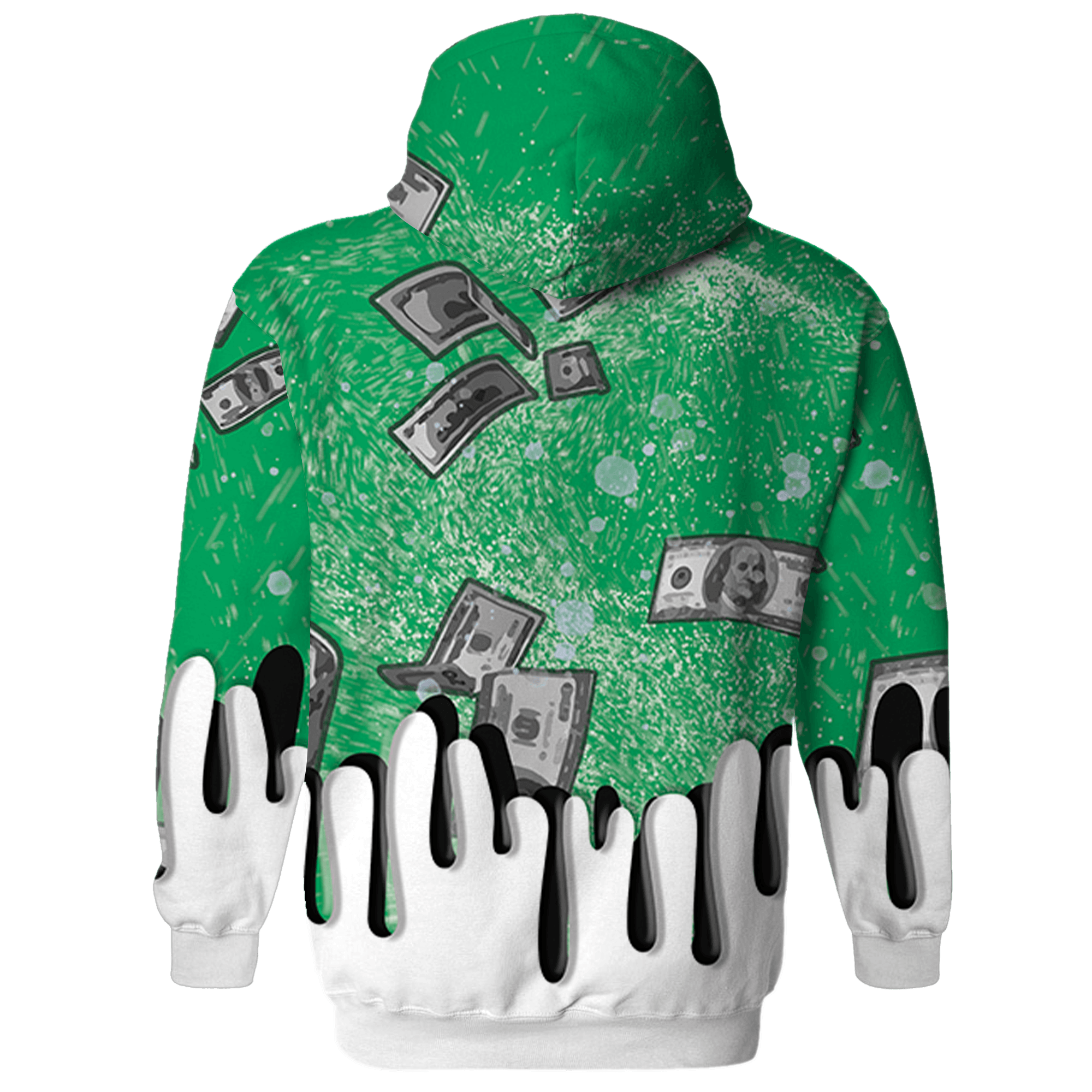 Lucky Green 5s Hoodie Match BER Dollar 3D All-Over Print - NastyJamz