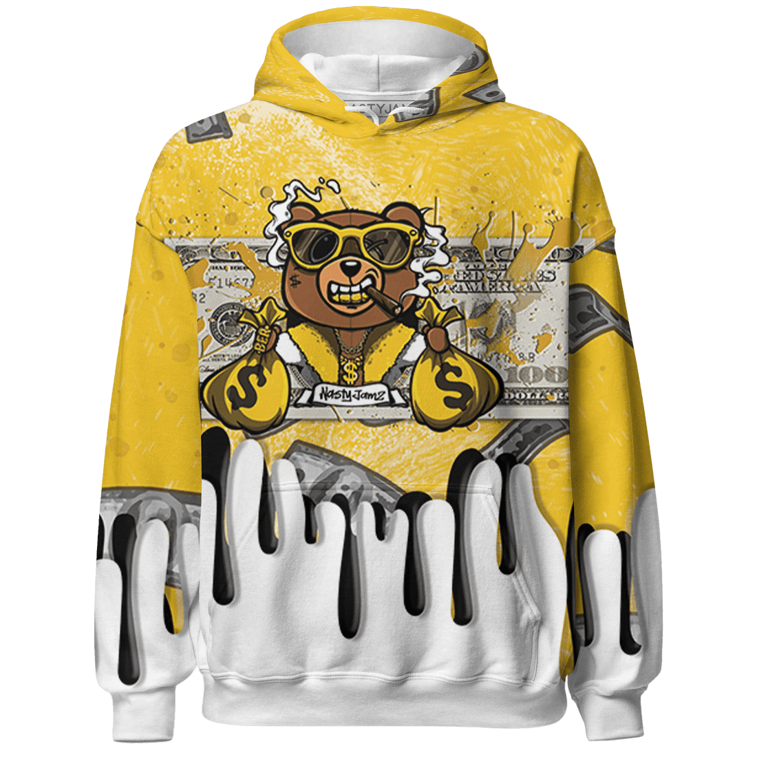 Yellow Ochre 6s Hoodie Match BER Dollar 3D All-Over Print - NastyJamz