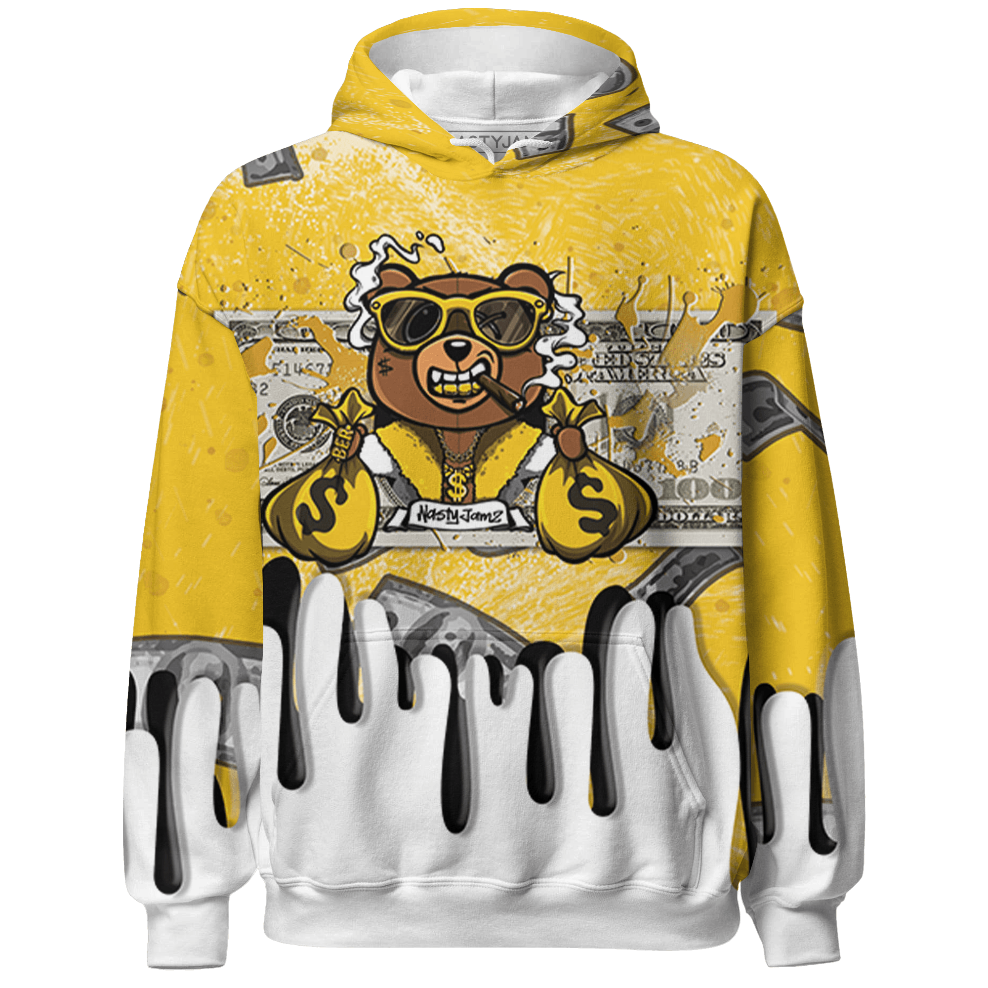 Yellow Ochre 6s Hoodie Match BER Dollar 3D All-Over Print - NastyJamz