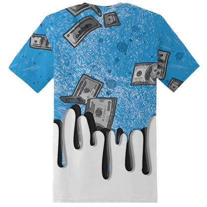 Powder Blue 9s T Shirt Match BER Dollar 3D All-Over Print - NastyJamz