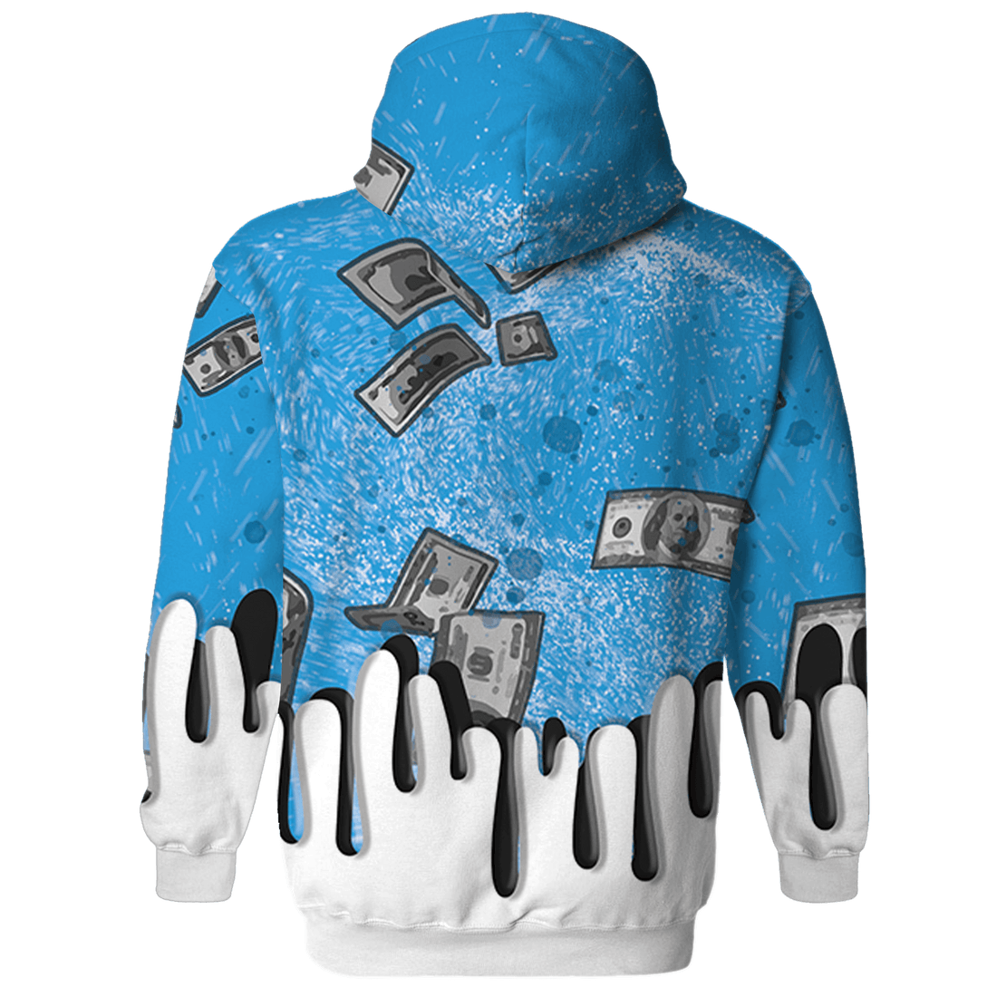 Powder Blue 9s Hoodie Match BER Dollar 3D All-Over Print - NastyJamz