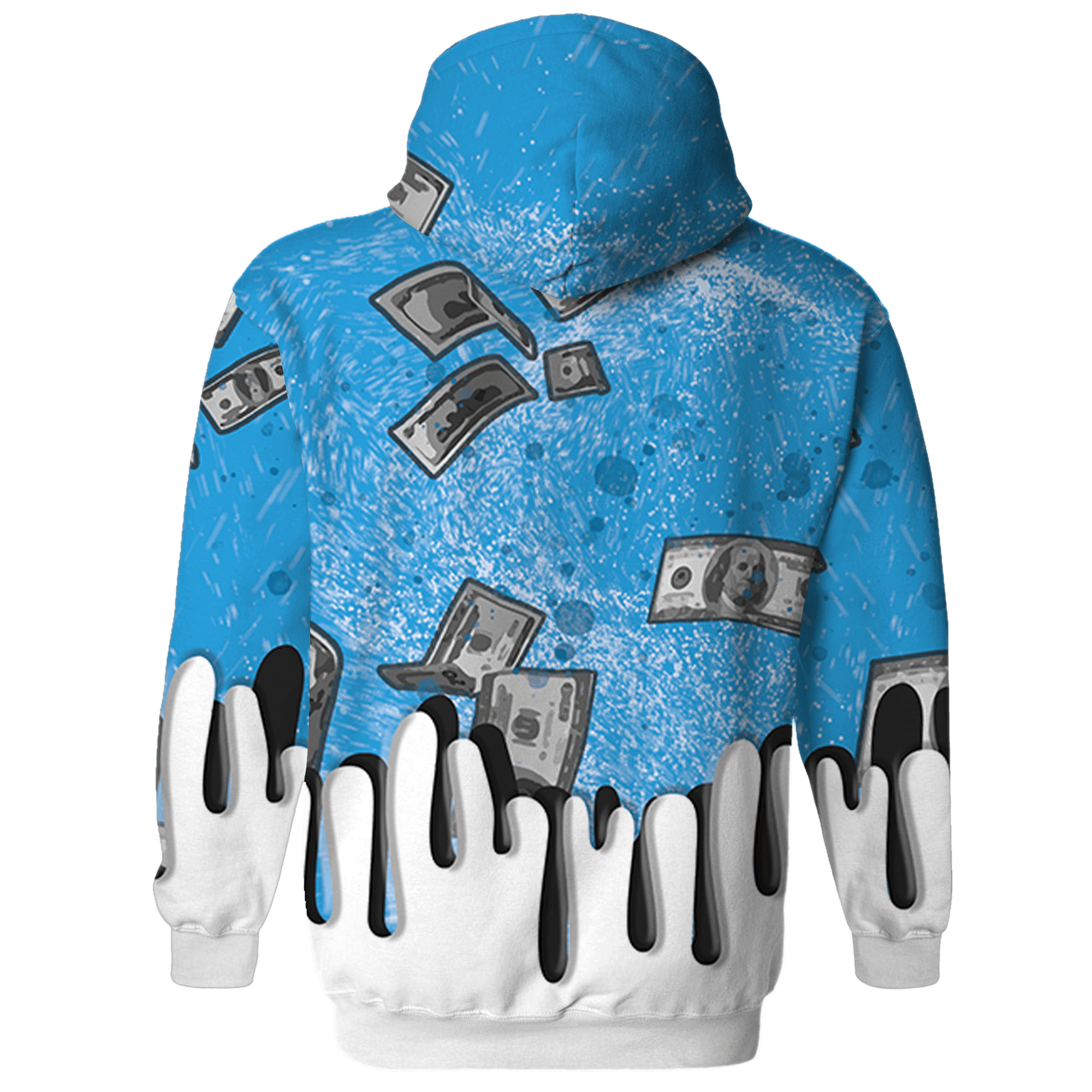 Powder Blue 9s Hoodie Match BER Dollar 3D All-Over Print - NastyJamz