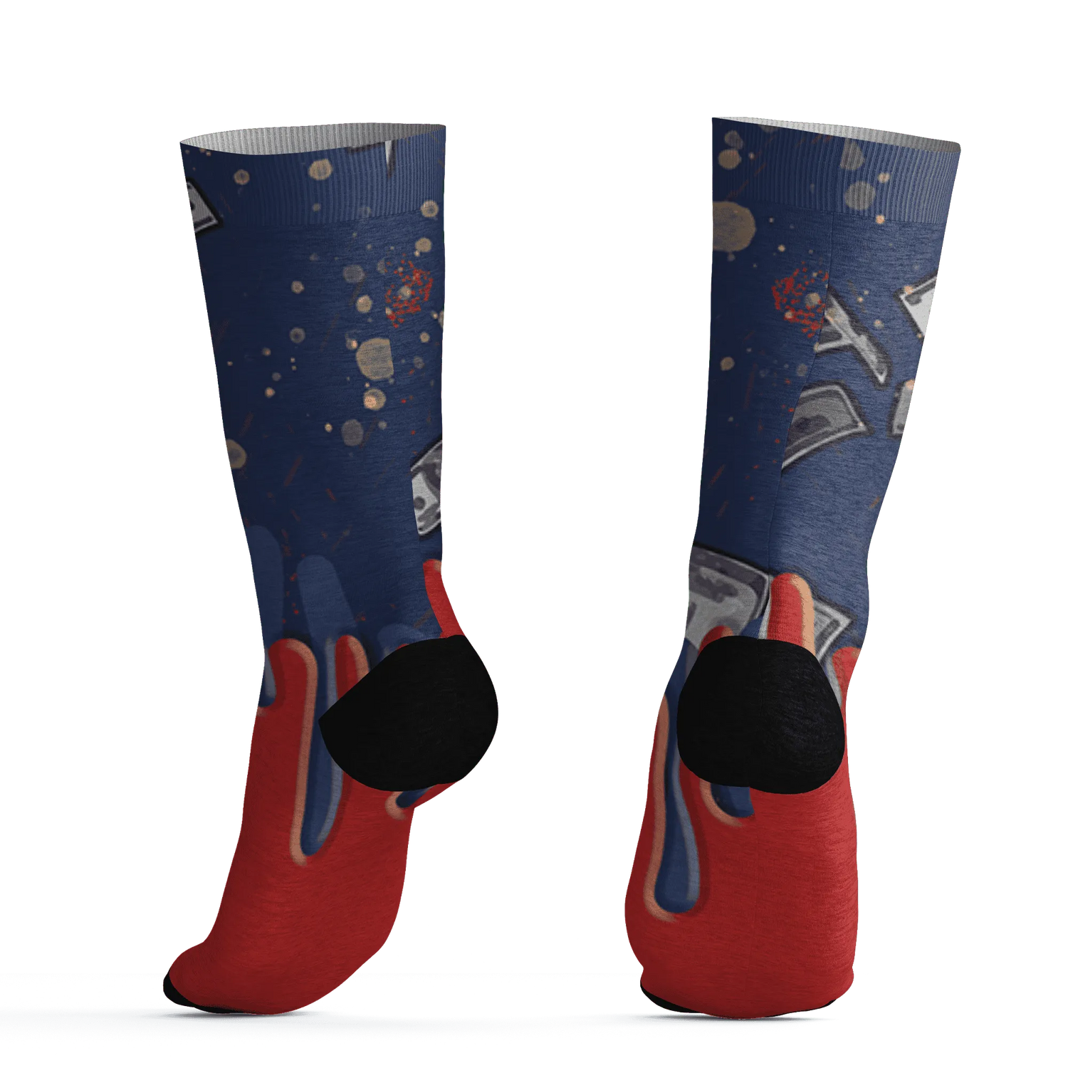 VaporMax-Air-Plus-Midnight-Navy-Gold-Black-Socks-Match-BER-Dollar-3D