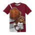 High White Team Red 1s T Shirt Match BER Dunk - NastyJamz