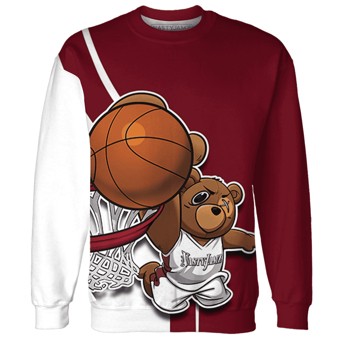 High White Team Red 1s Sweatshirt Match BER Dunk - NastyJamz