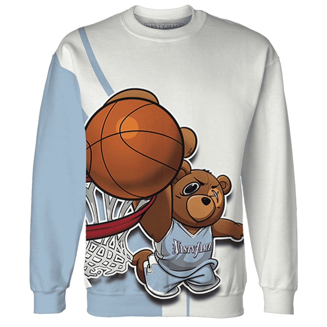 Mid Diffused Blue Grey 1s Sweatshirt Match BER Dunk - NastyJamz