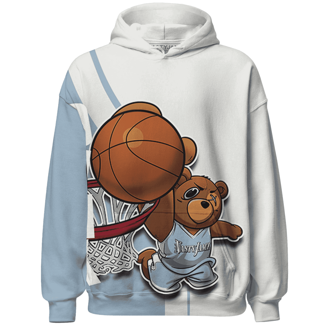Mid Diffused Blue Grey 1s Hoodie Match BER Dunk - NastyJamz