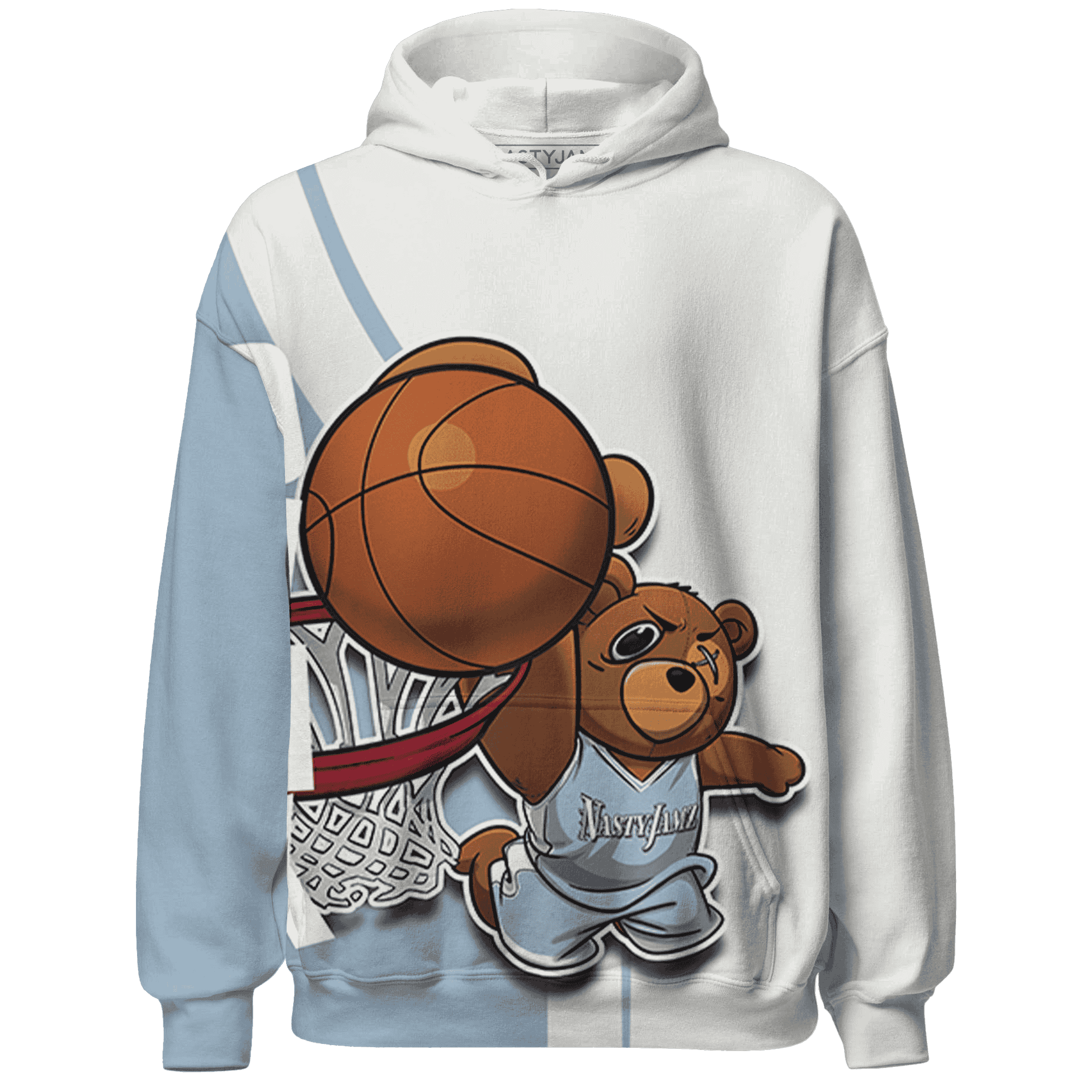 Mid Diffused Blue Grey 1s Hoodie Match BER Dunk - NastyJamz