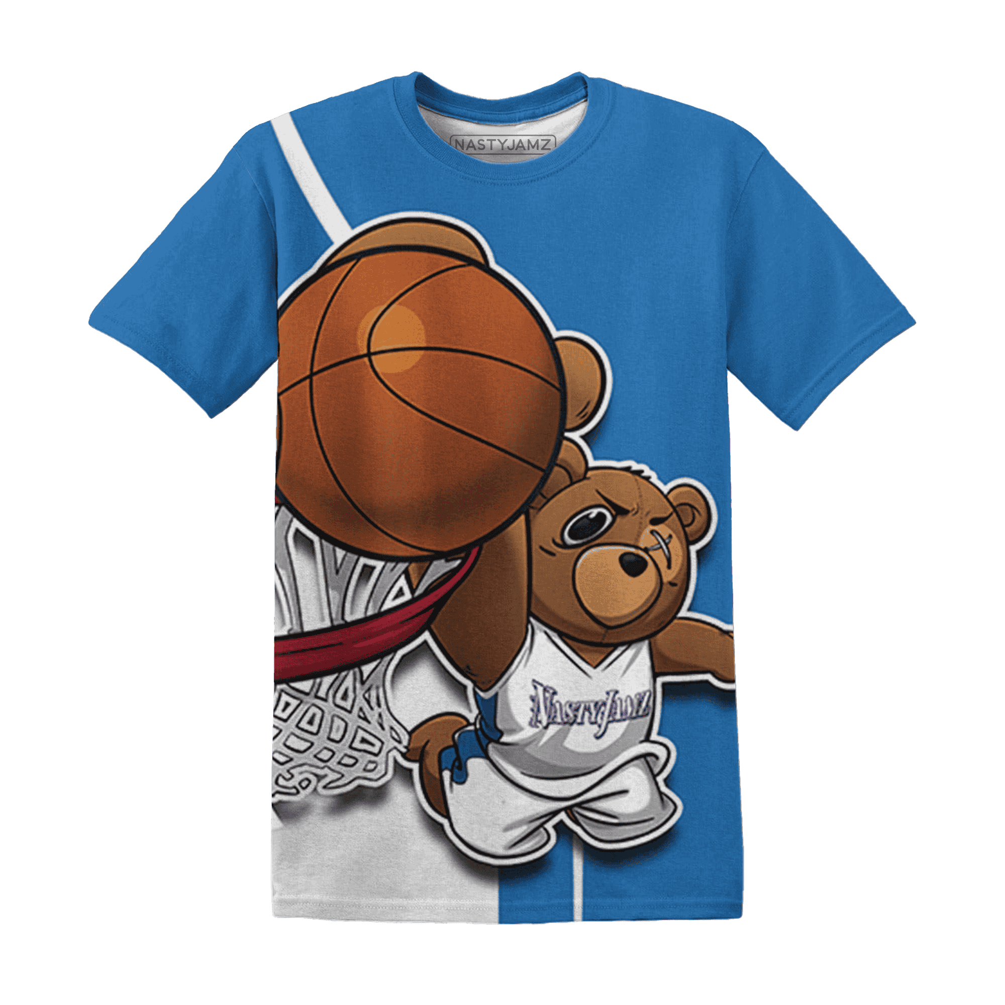 Industrial Blue 4s T Shirt Match BER Dunk - NastyJamz