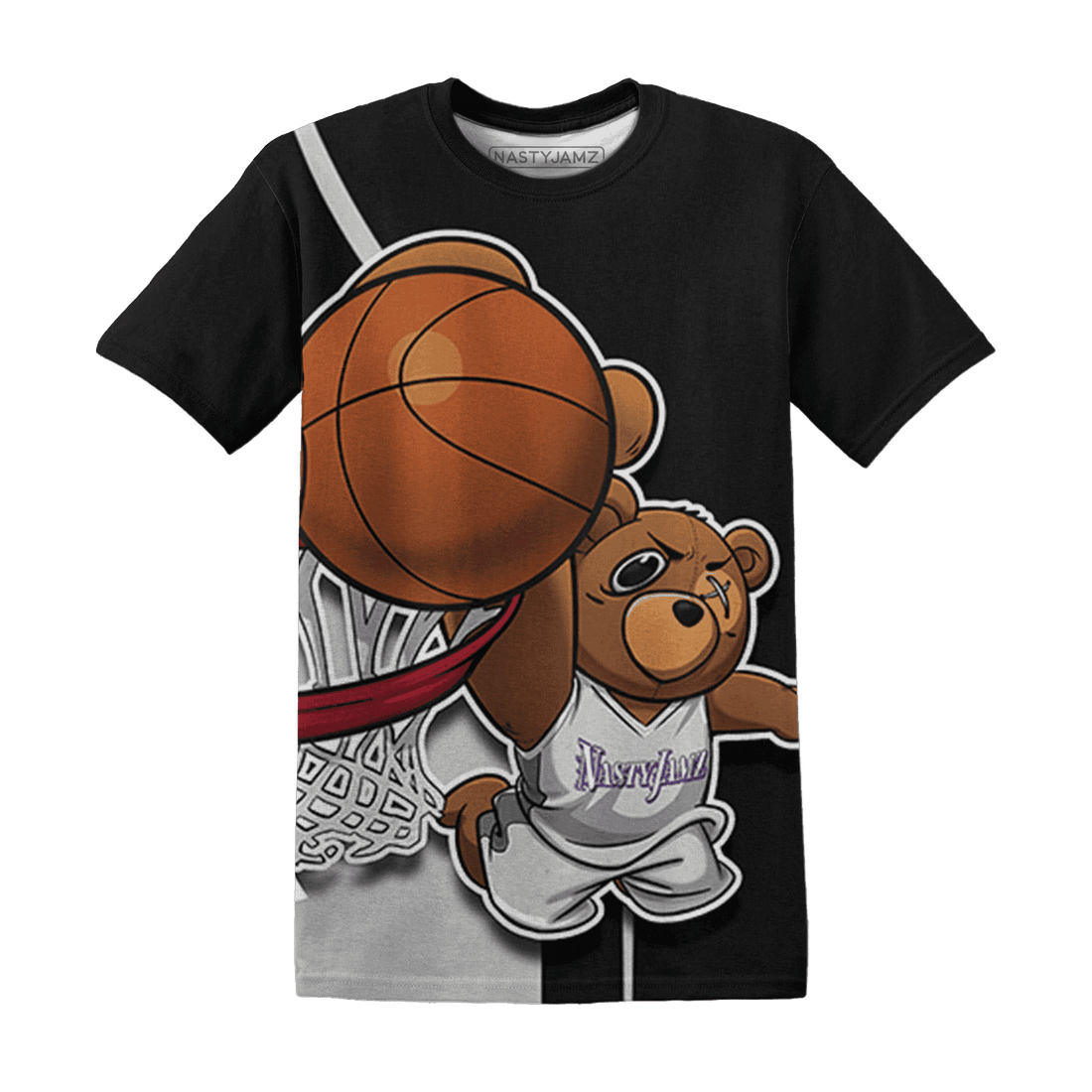 Retro High OG Black White 1s T Shirt Match BER Dunk - NastyJamz