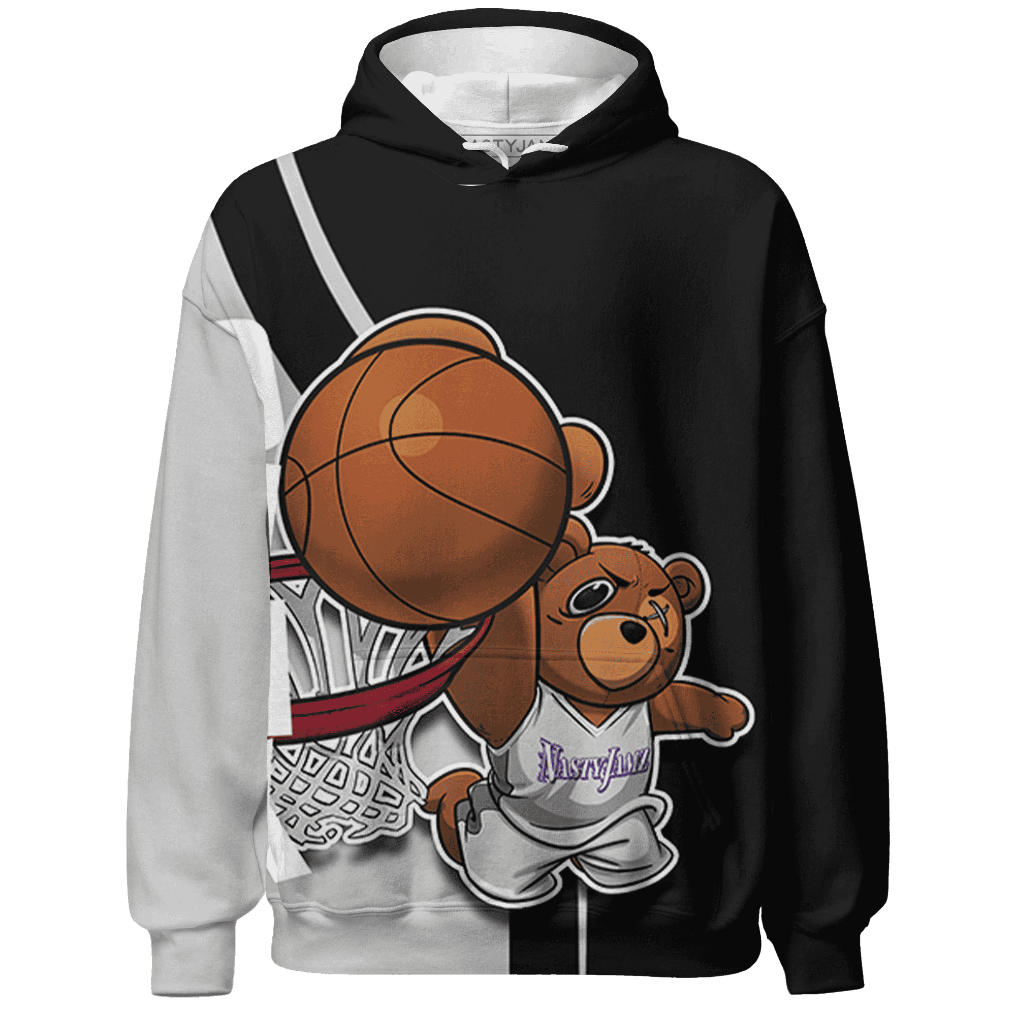 Retro High OG Black White 1s Hoodie Match BER Dunk - NastyJamz