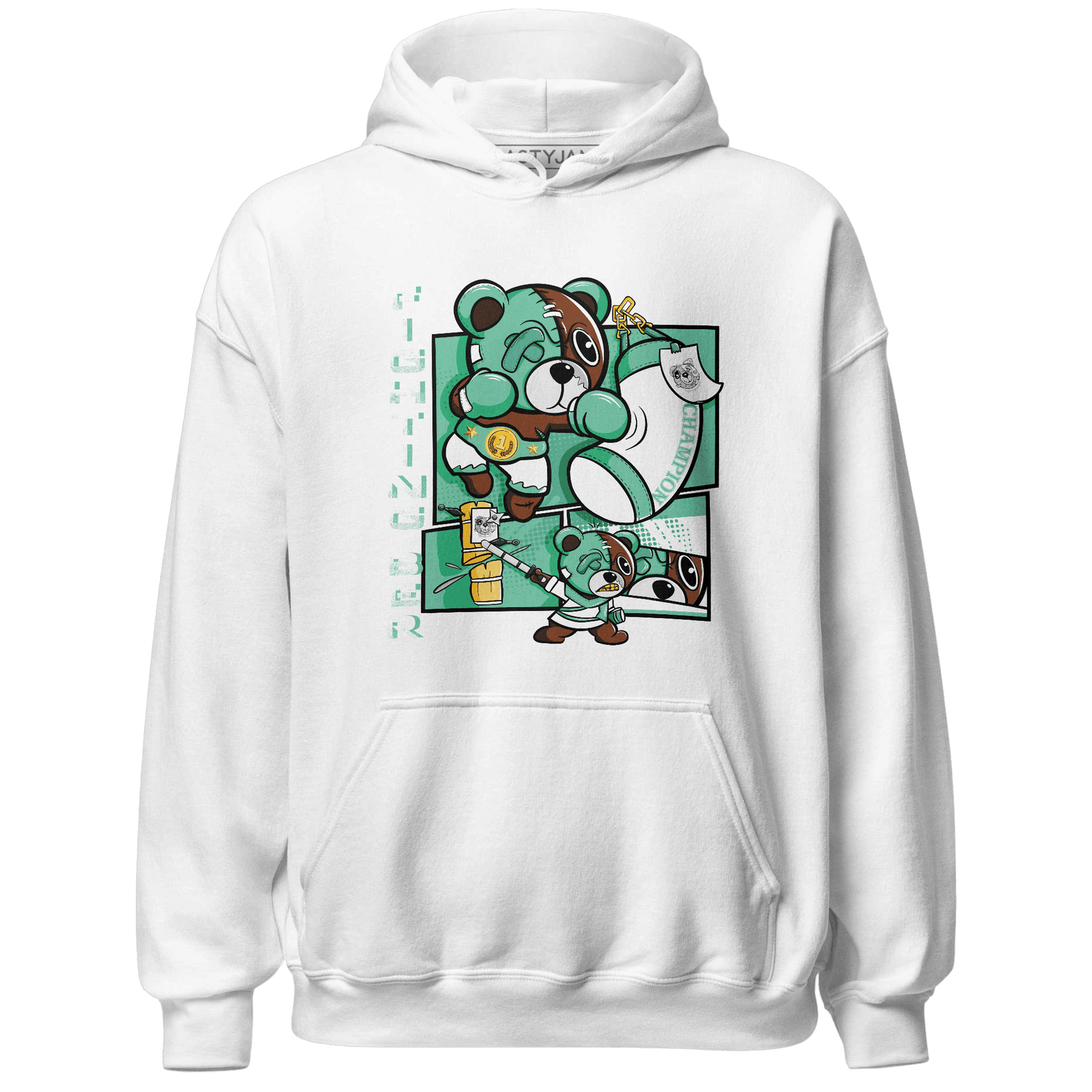 High OG Green Glow 1s Hoodie Match BER Fighting Boxing - NastyJamz