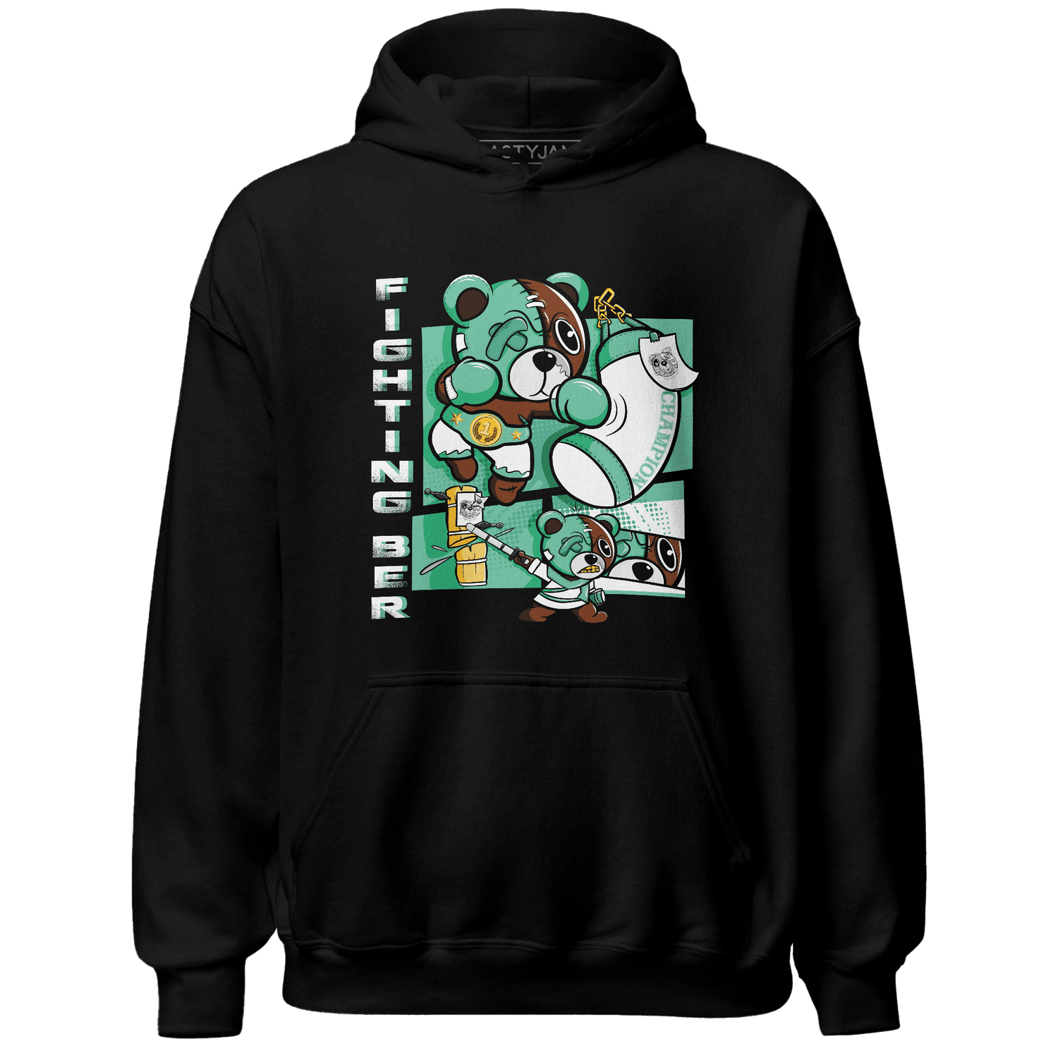 High OG Green Glow 1s Hoodie Match BER Fighting Boxing - NastyJamz