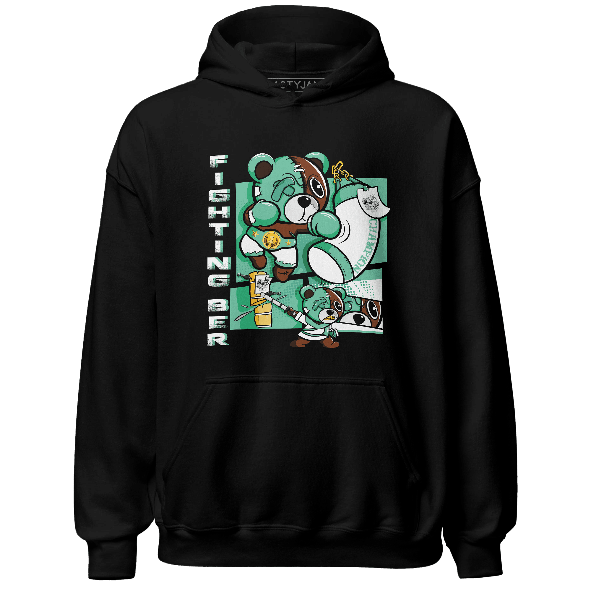 High OG Green Glow 1s Hoodie Match BER Fighting Boxing - NastyJamz
