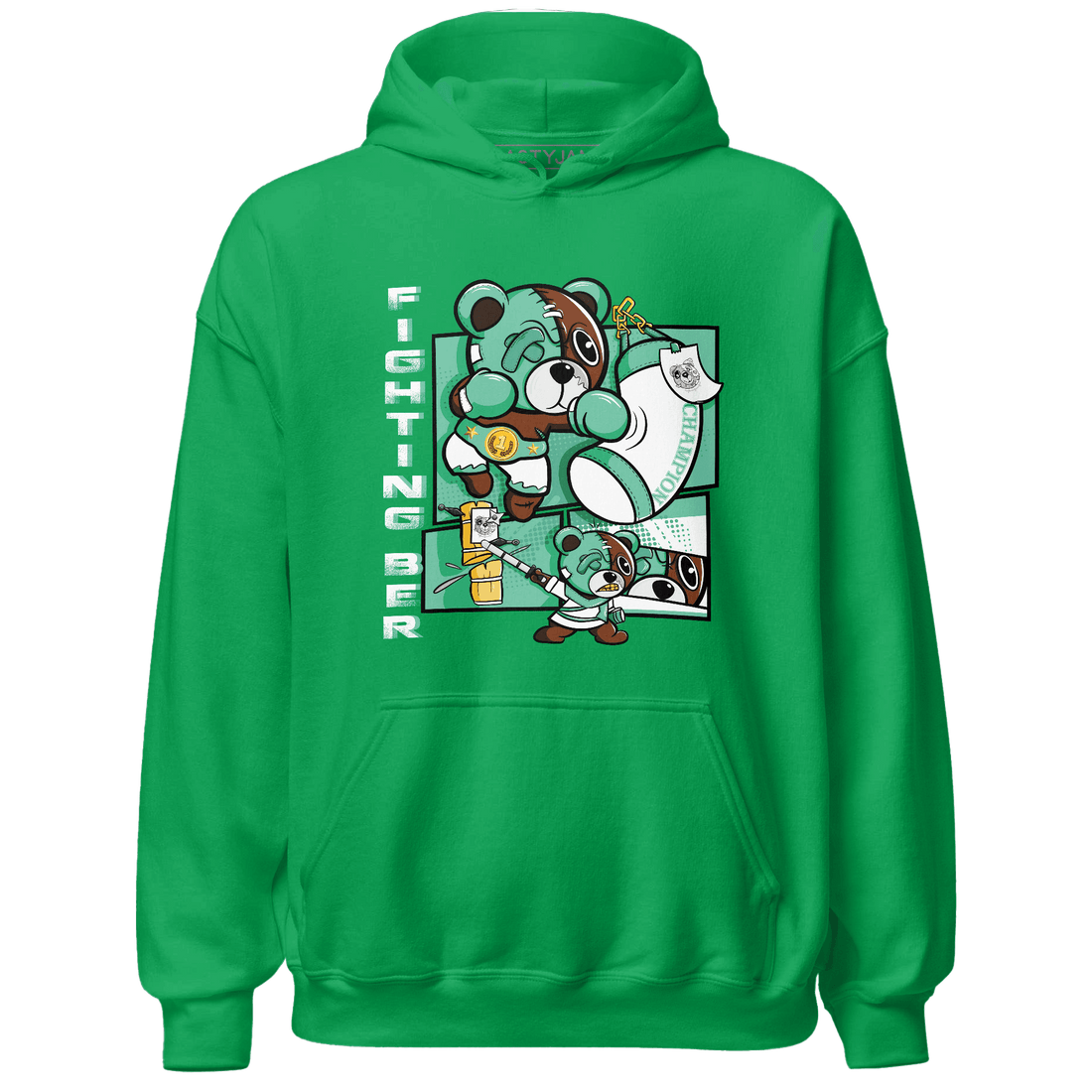 High OG Green Glow 1s Hoodie Match BER Fighting Boxing - NastyJamz