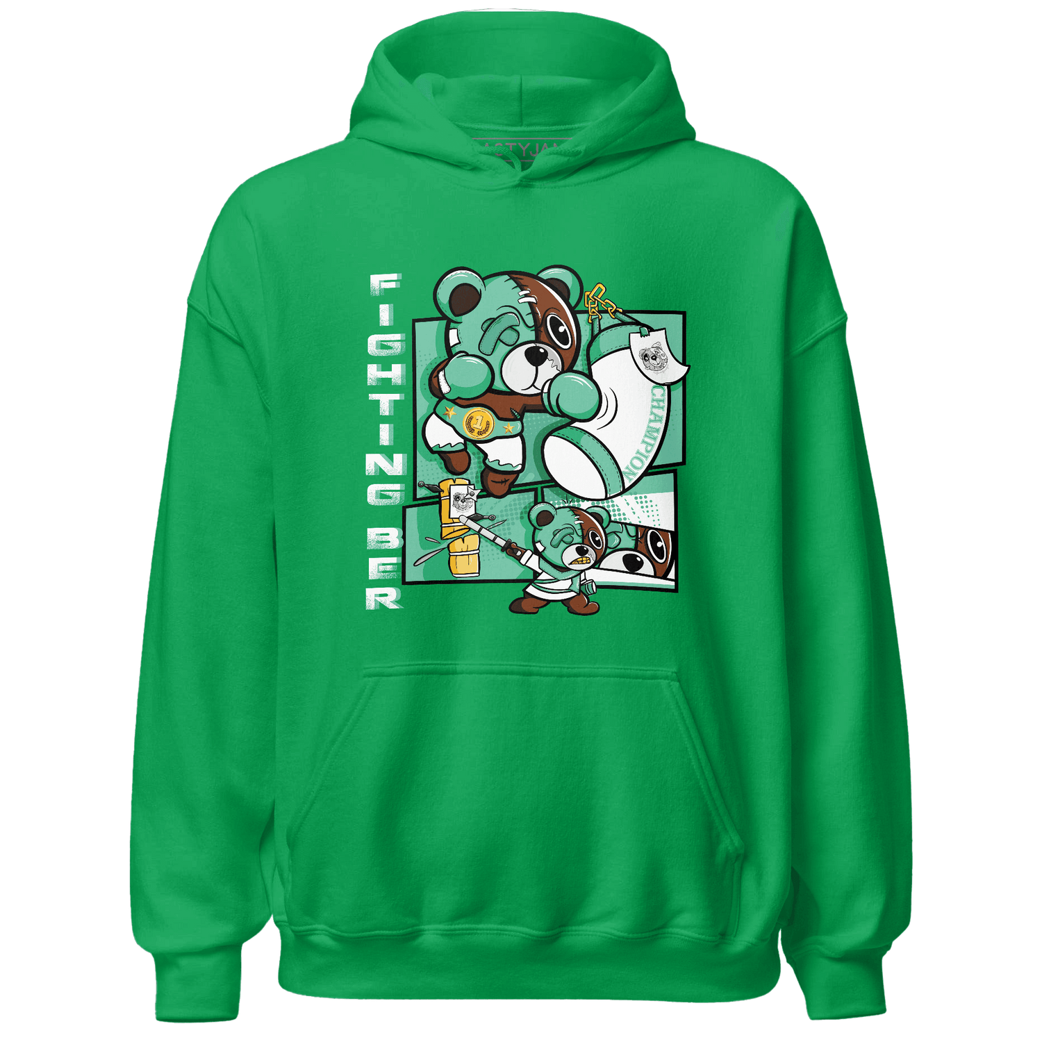 High OG Green Glow 1s Hoodie Match BER Fighting Boxing - NastyJamz