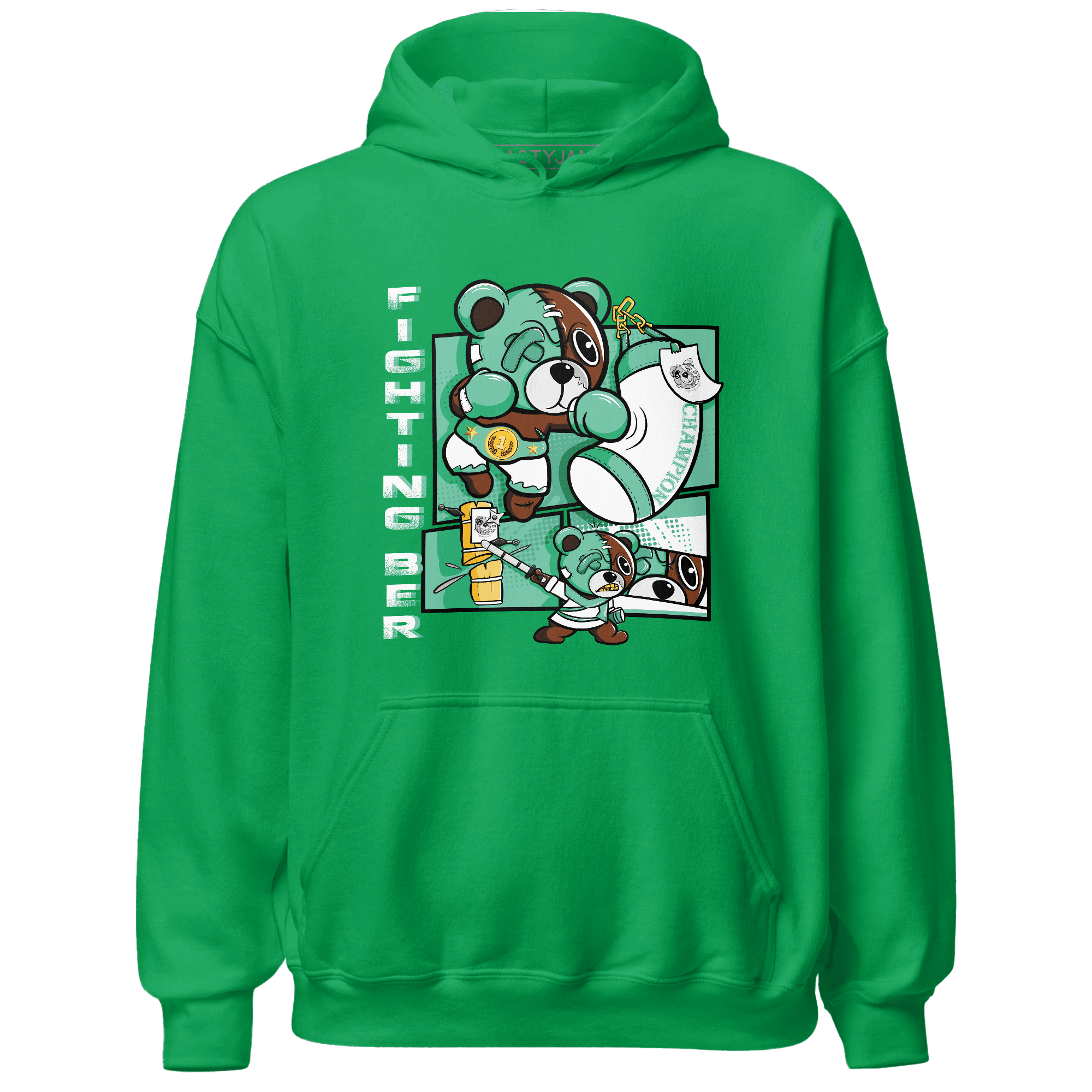 High OG Green Glow 1s Hoodie Match BER Fighting Boxing - NastyJamz