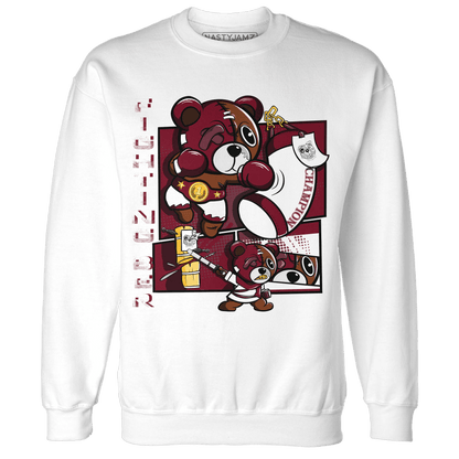 High White Team Red 1s Sweatshirt Match BER Fighting Boxing - NastyJamz