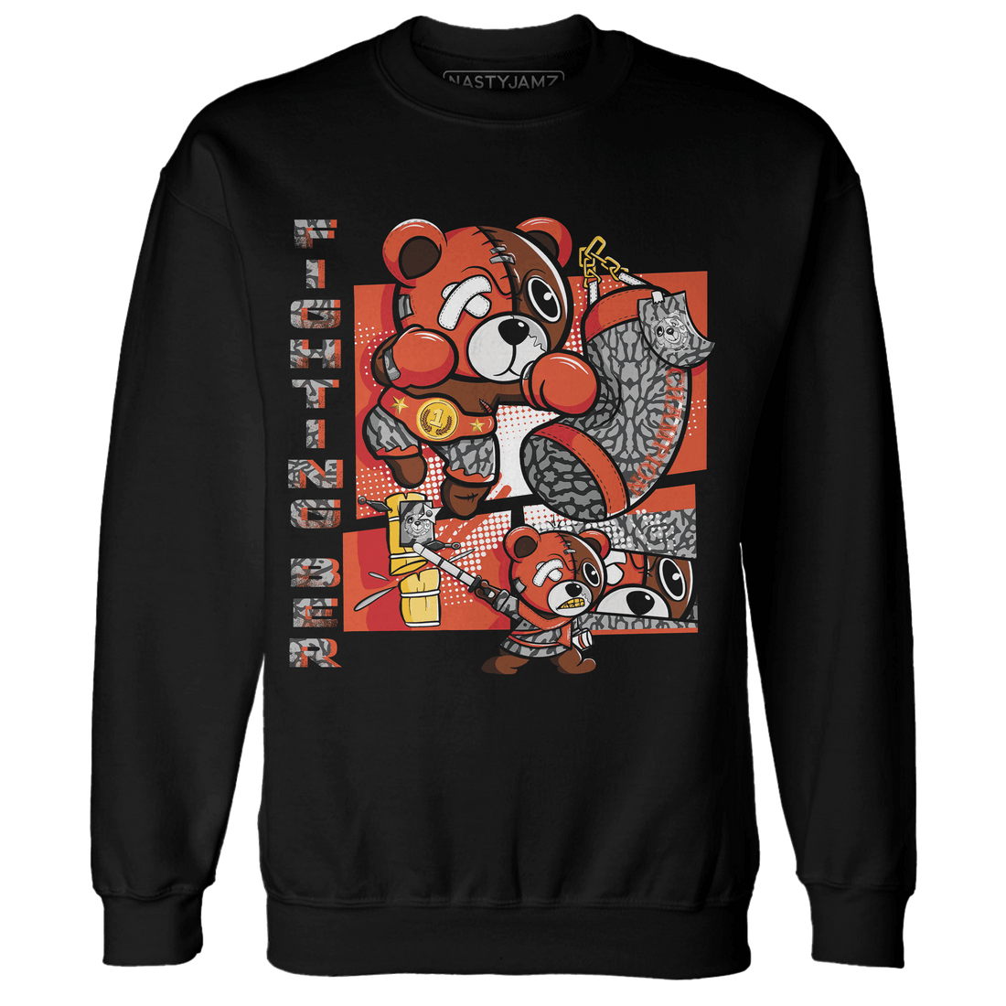 Georgia Peach 3s Sweatshirt Match BER Fighting Boxing - NastyJamz