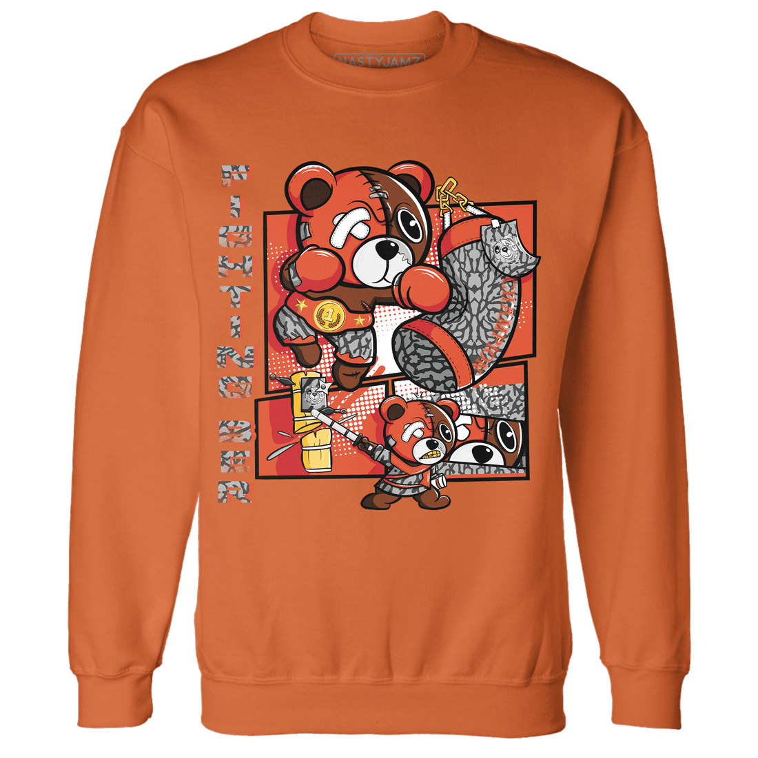 Georgia Peach 3s Sweatshirt Match BER Fighting Boxing - NastyJamz