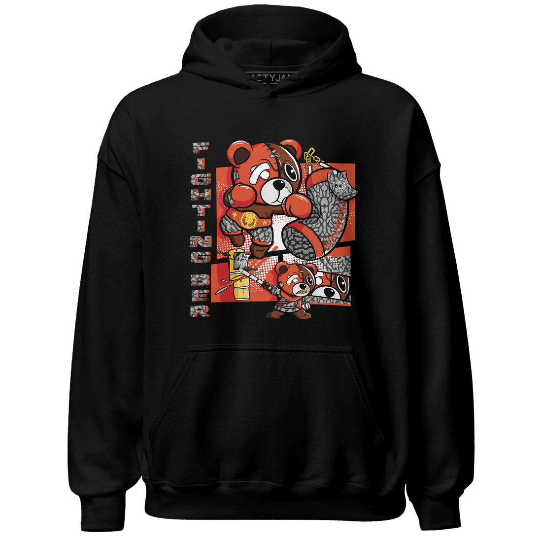 Georgia Peach 3s Hoodie Match BER Fighting Boxing - NastyJamz