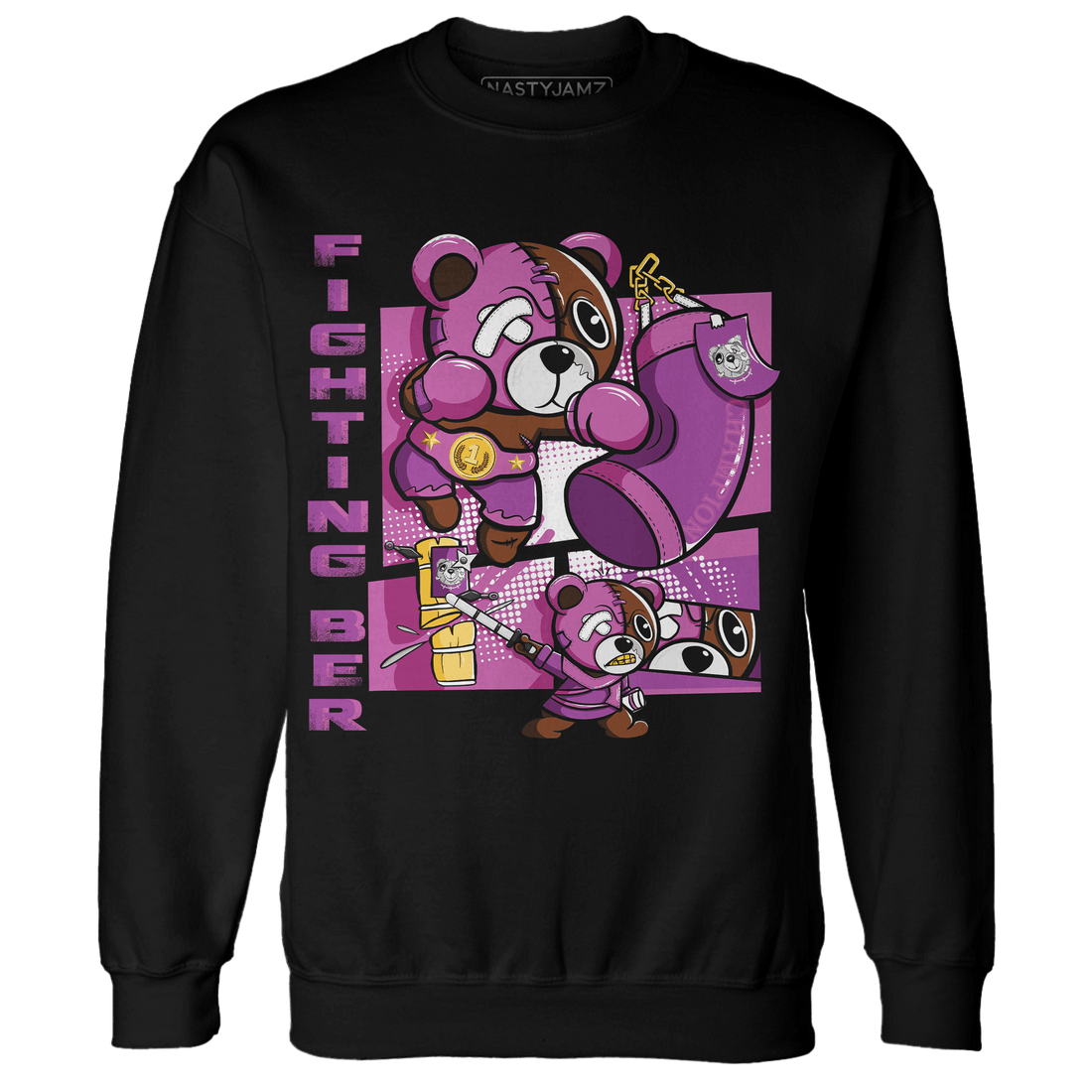 GS Hyper Violet 4s Sweatshirt Match BER Fighting Boxing - NastyJamz