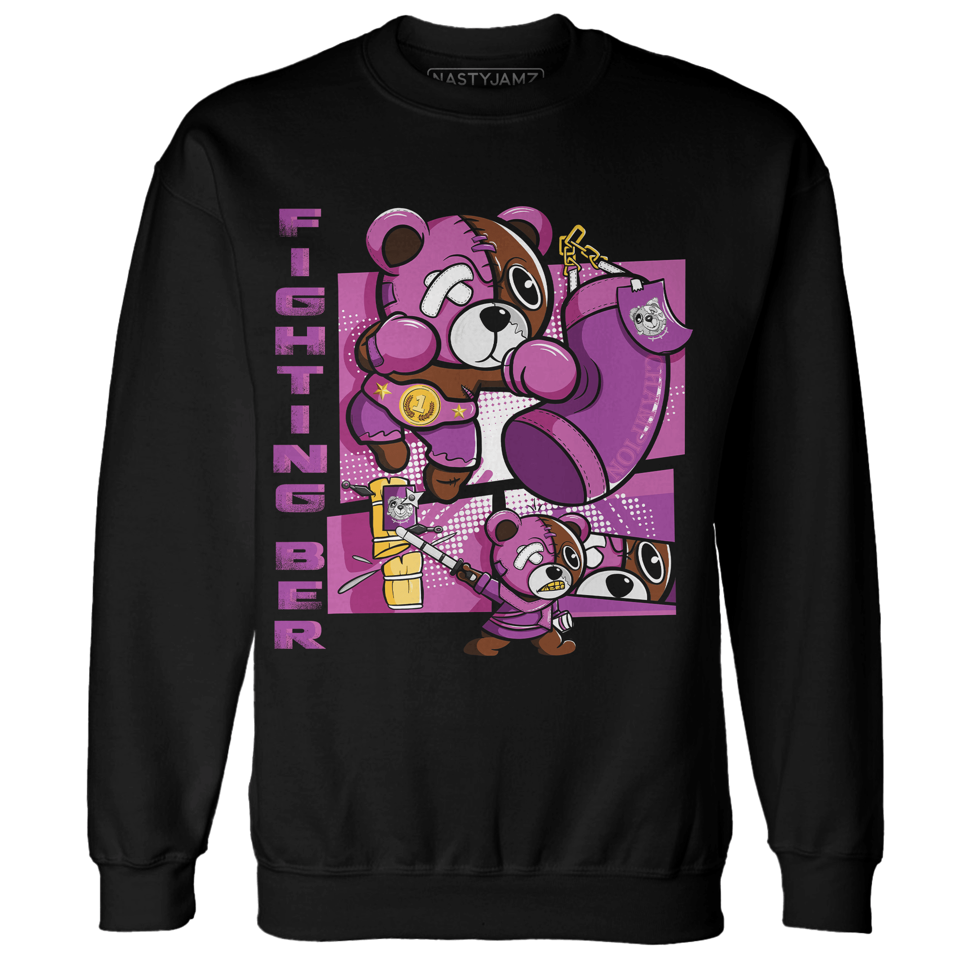 GS Hyper Violet 4s Sweatshirt Match BER Fighting Boxing - NastyJamz