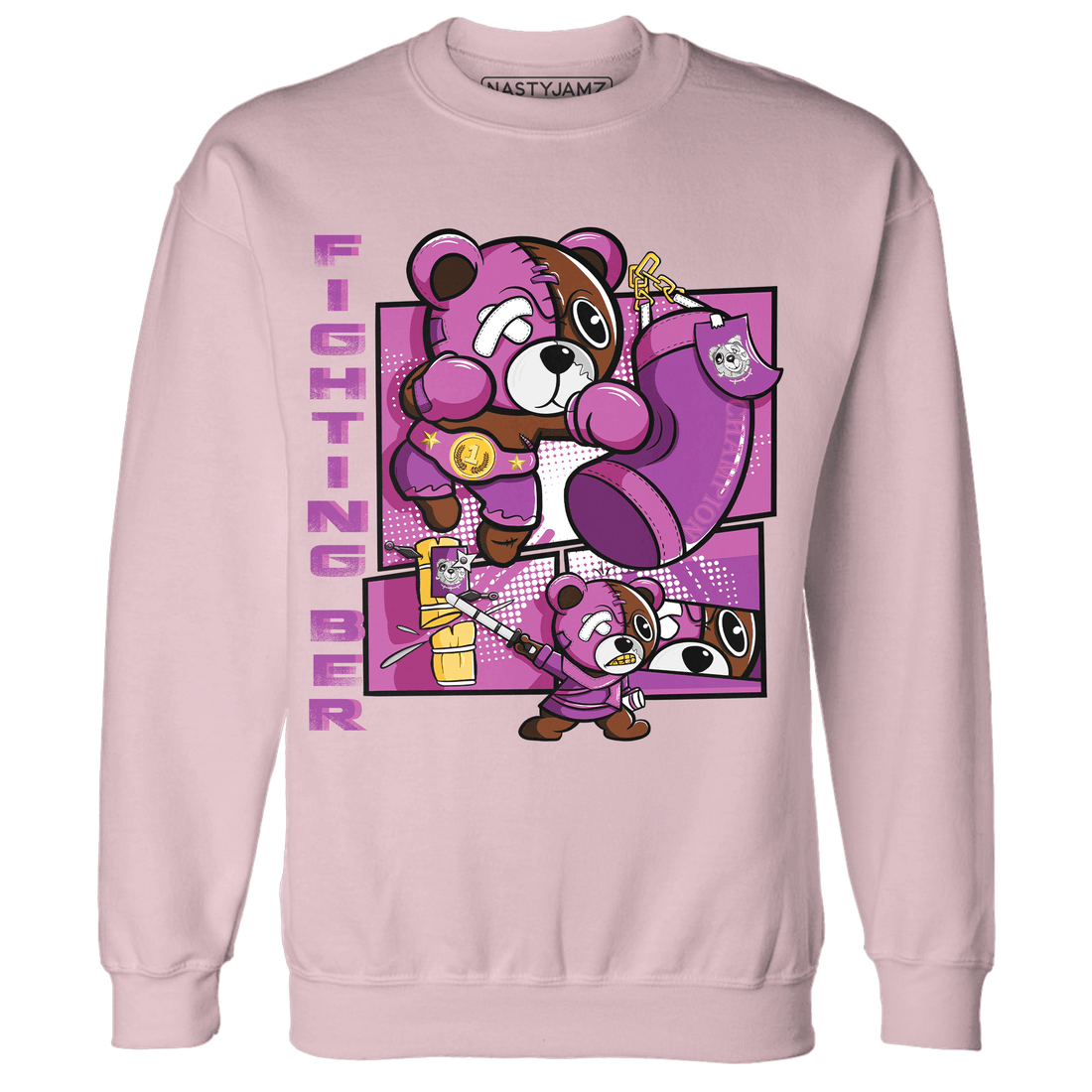 GS Hyper Violet 4s Sweatshirt Match BER Fighting Boxing - NastyJamz