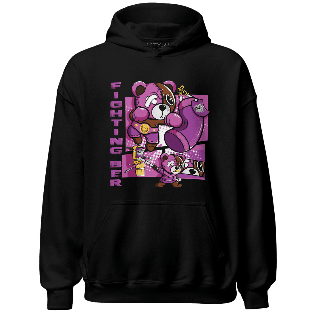 GS Hyper Violet 4s Hoodie Match BER Fighting Boxing - NastyJamz